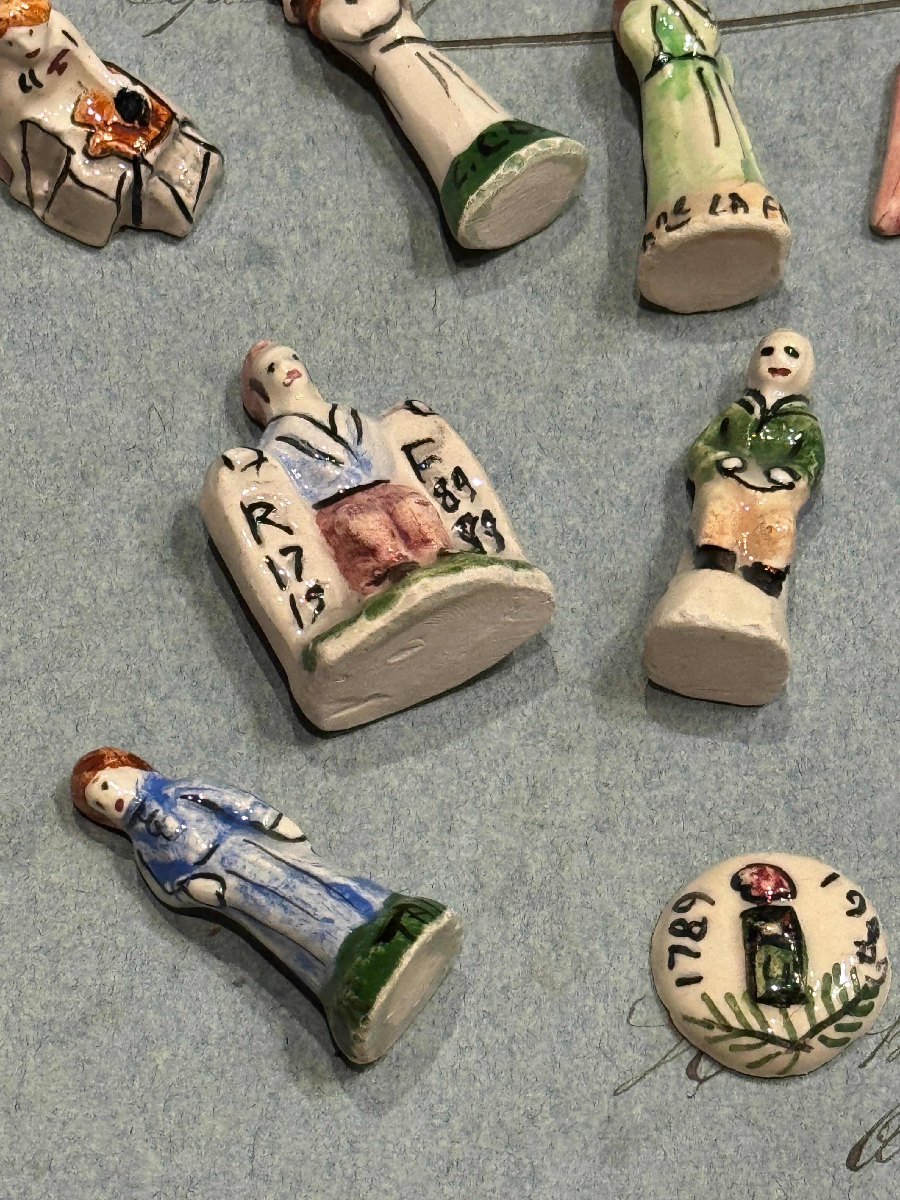 Commemorative Ceramic French Revolution Feve's - Set/13
