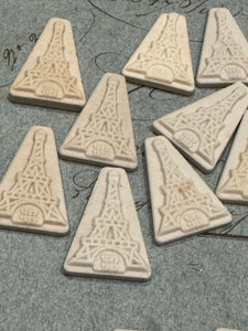 Ceramic French Feve's - Eiffel Tower & Fleur de Lis