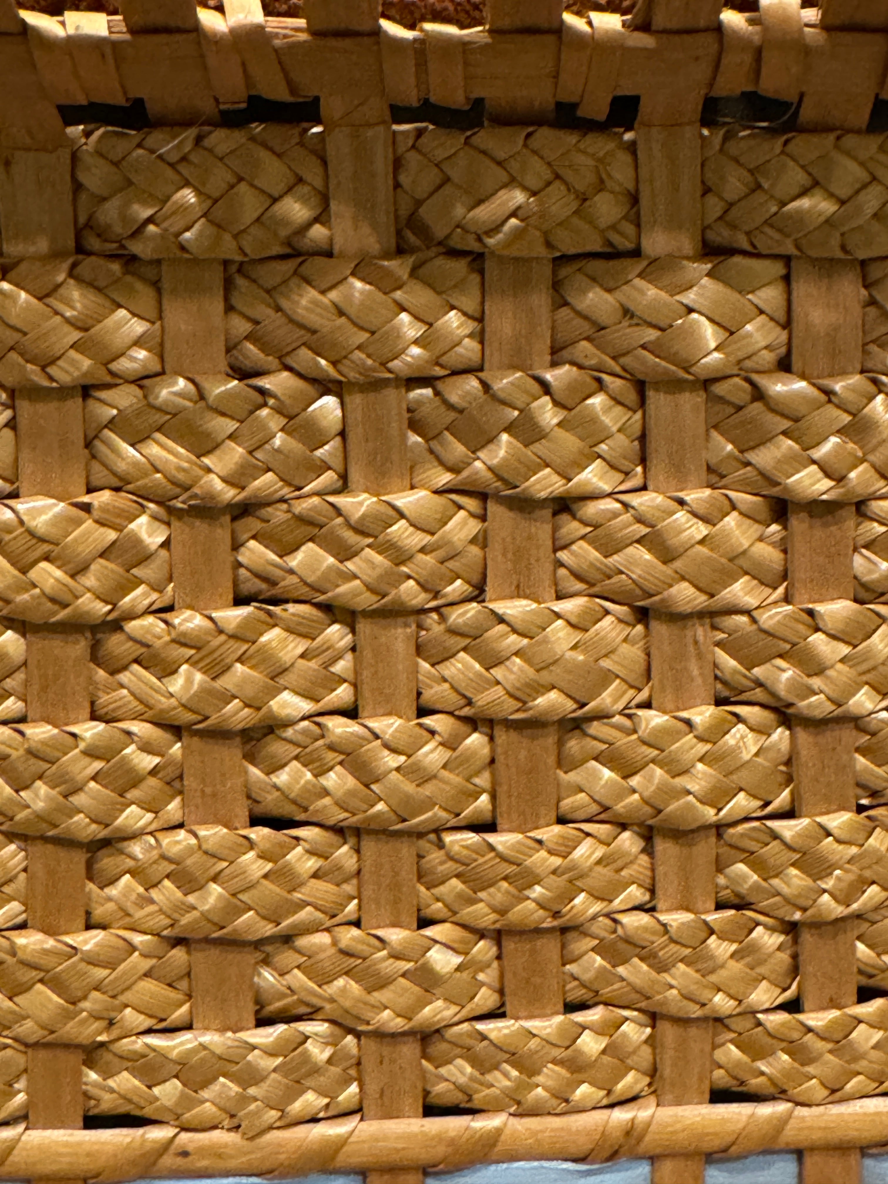 Exceptional Late 19th Century Antique Victorian Hand Woven Wicker Basket