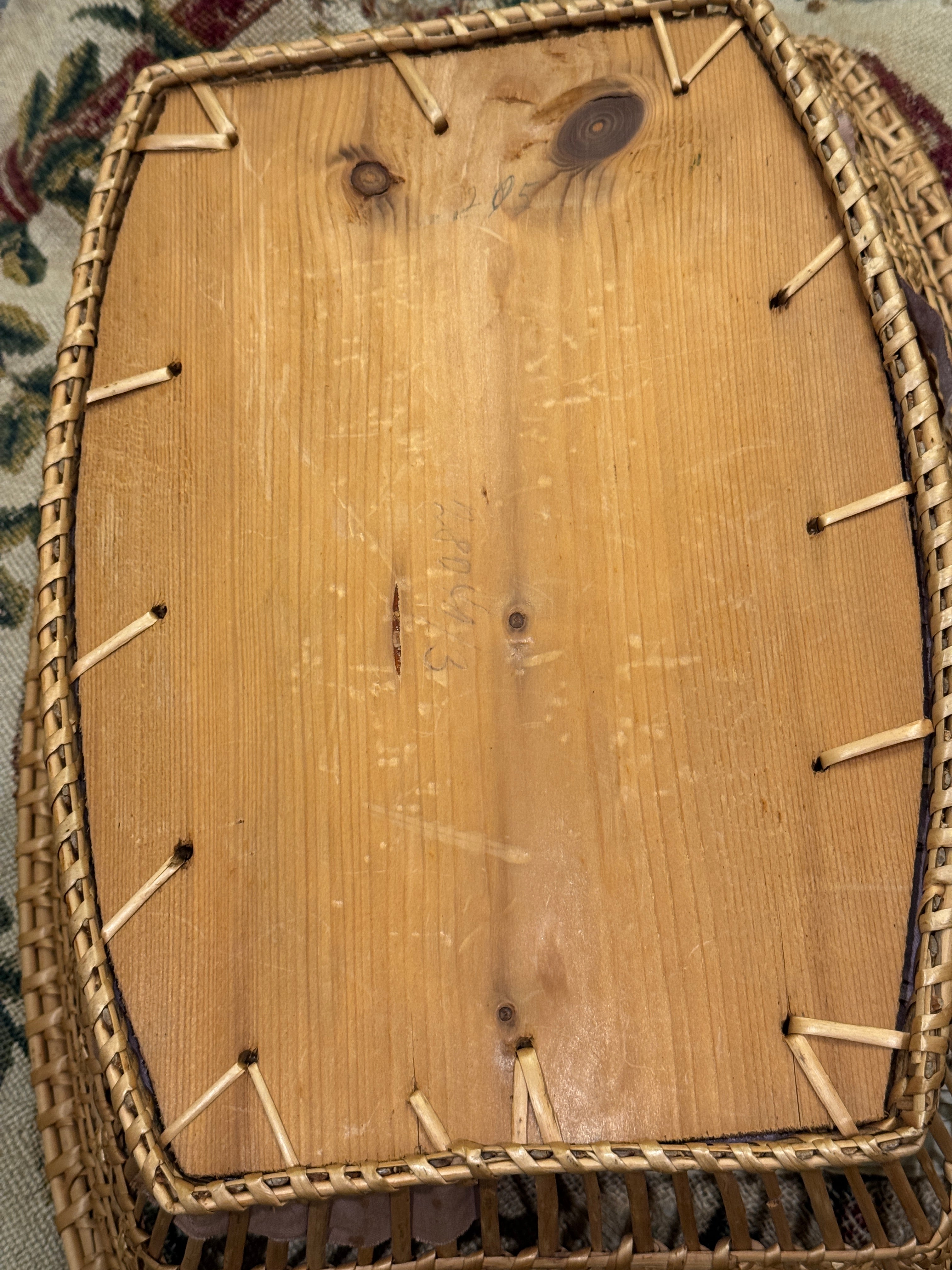 Exceptional Late 19th Century Antique Victorian Hand Woven Wicker Basket