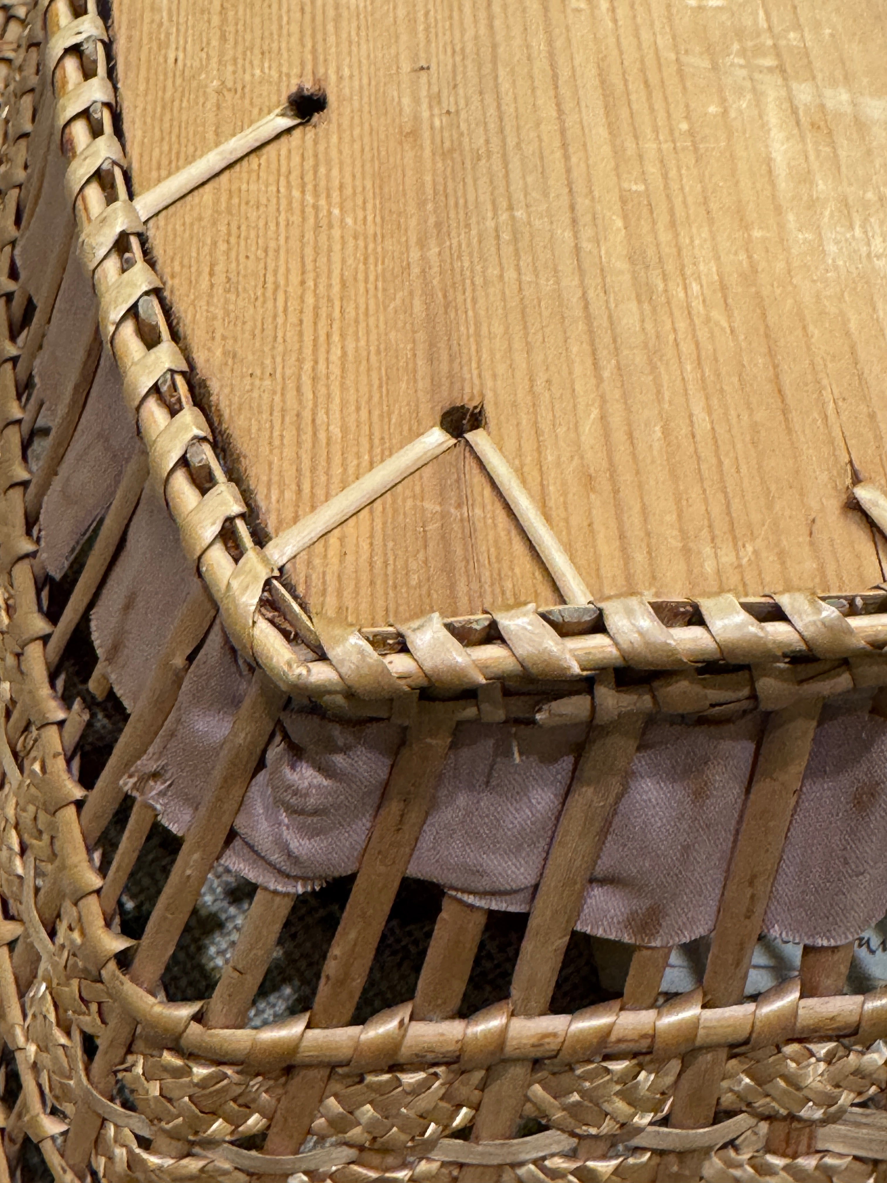 Exceptional Late 19th Century Antique Victorian Hand Woven Wicker Basket