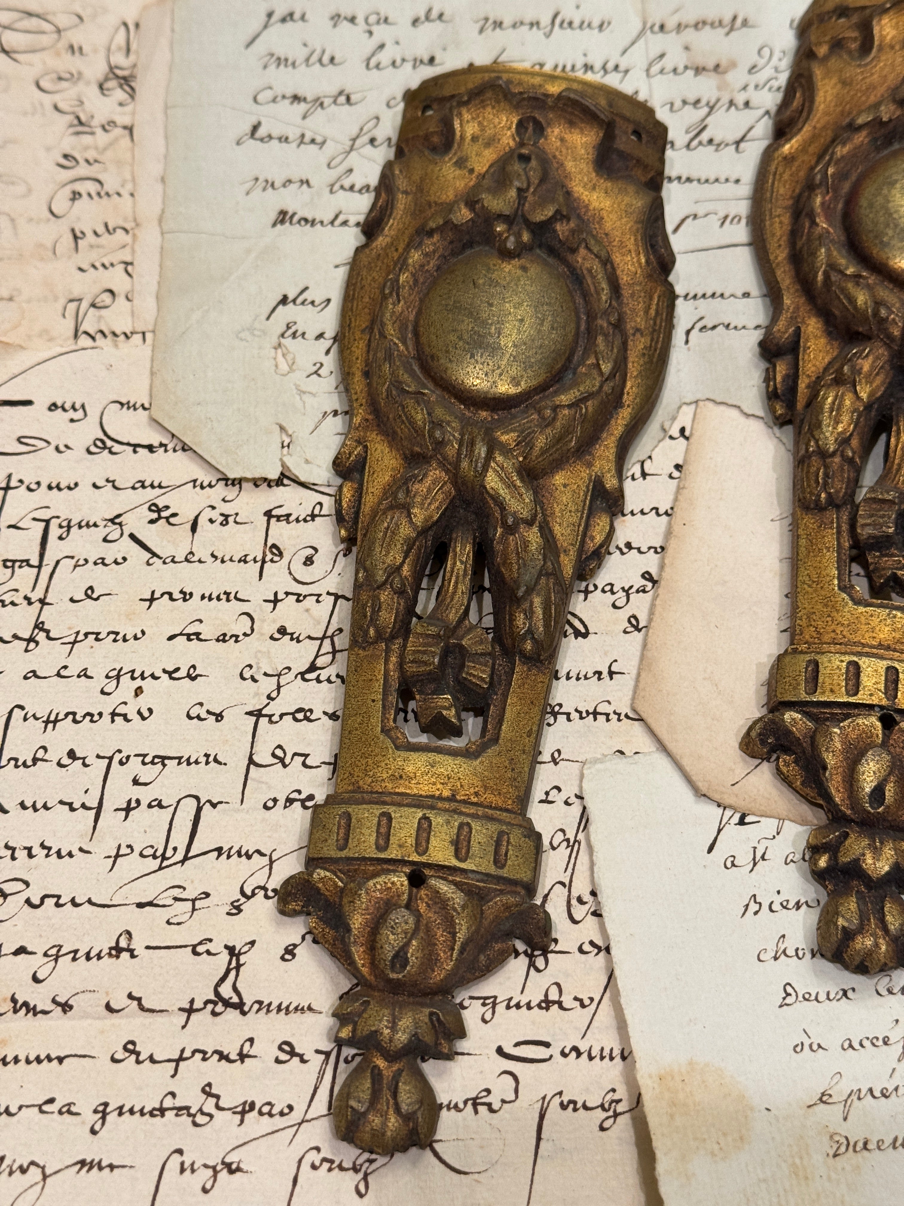 Antique 1800s French Ormolu Mounts