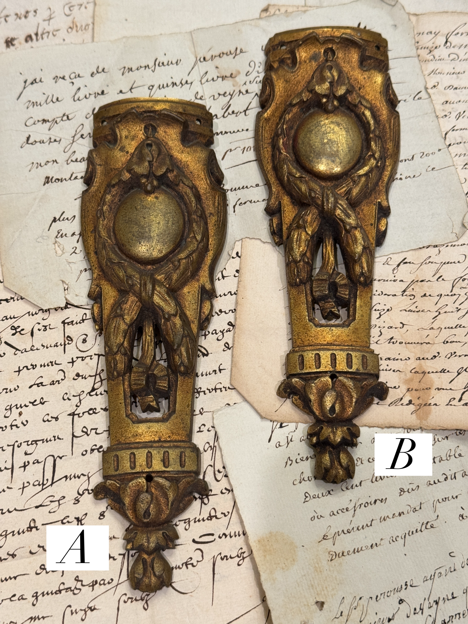 Antique 1800s French Ormolu Mounts