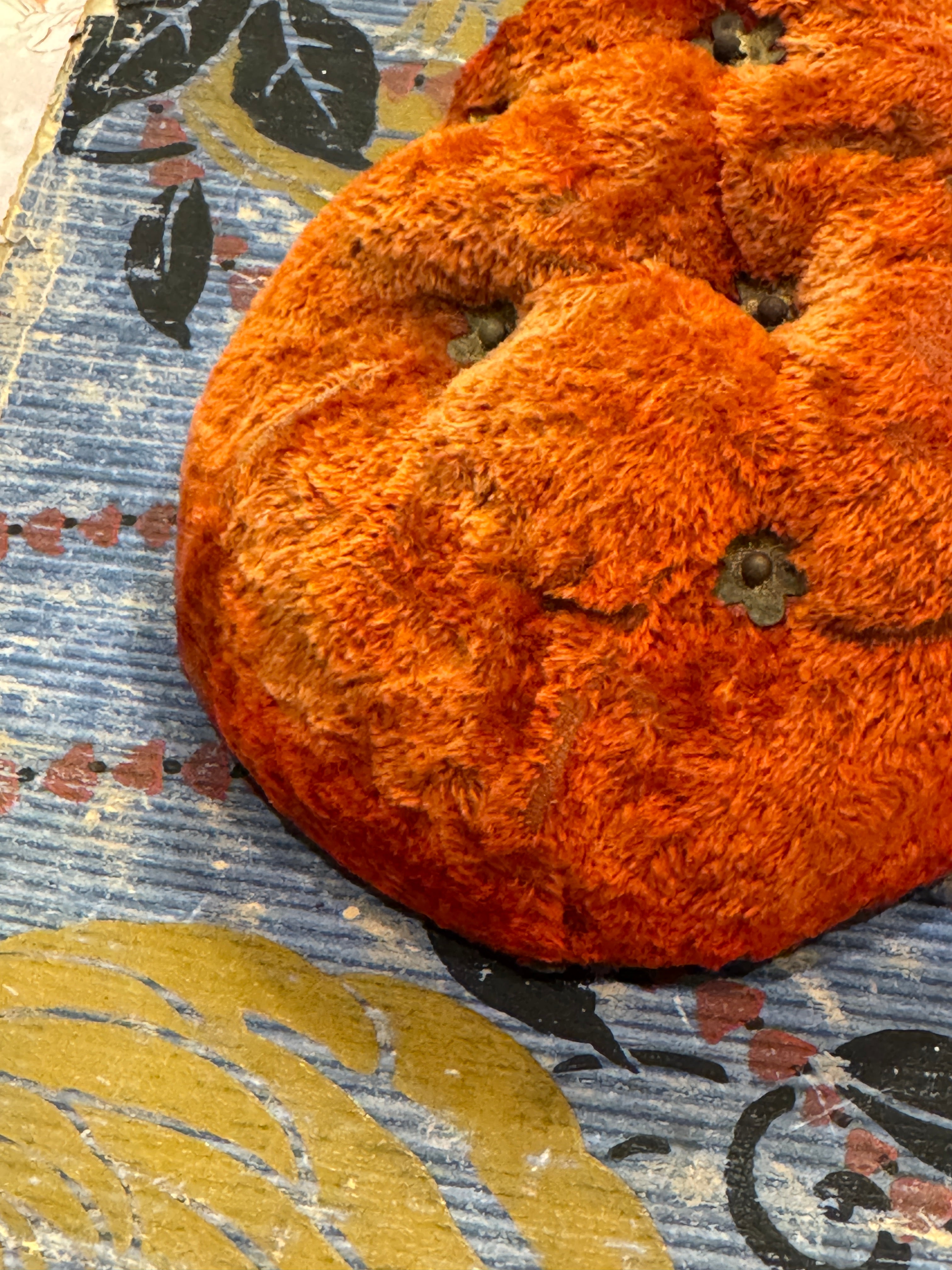 Antique 1800s Tufted French Red Velvet Wedding Display