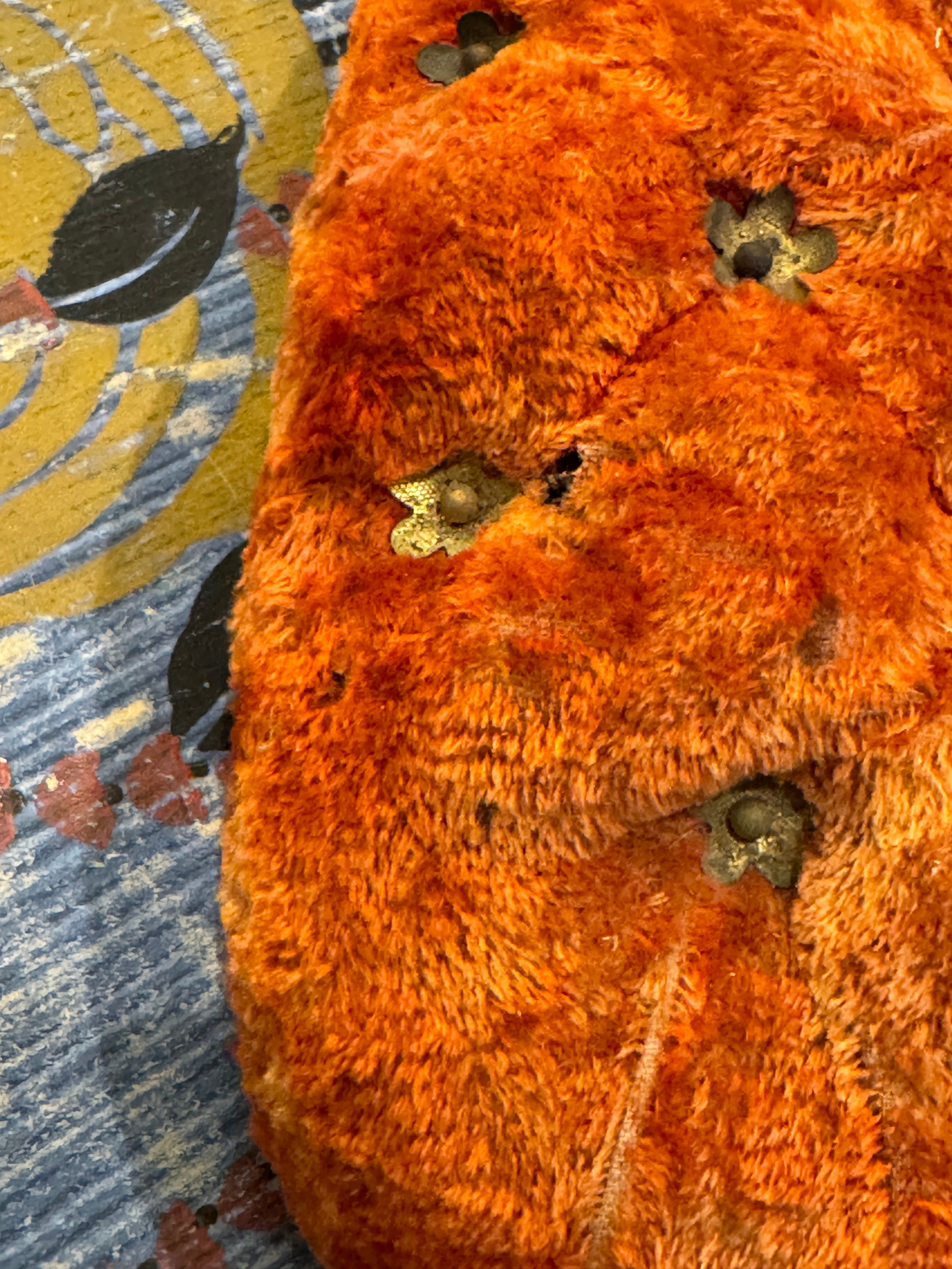 Antique 1800s Tufted French Red Velvet Wedding Display