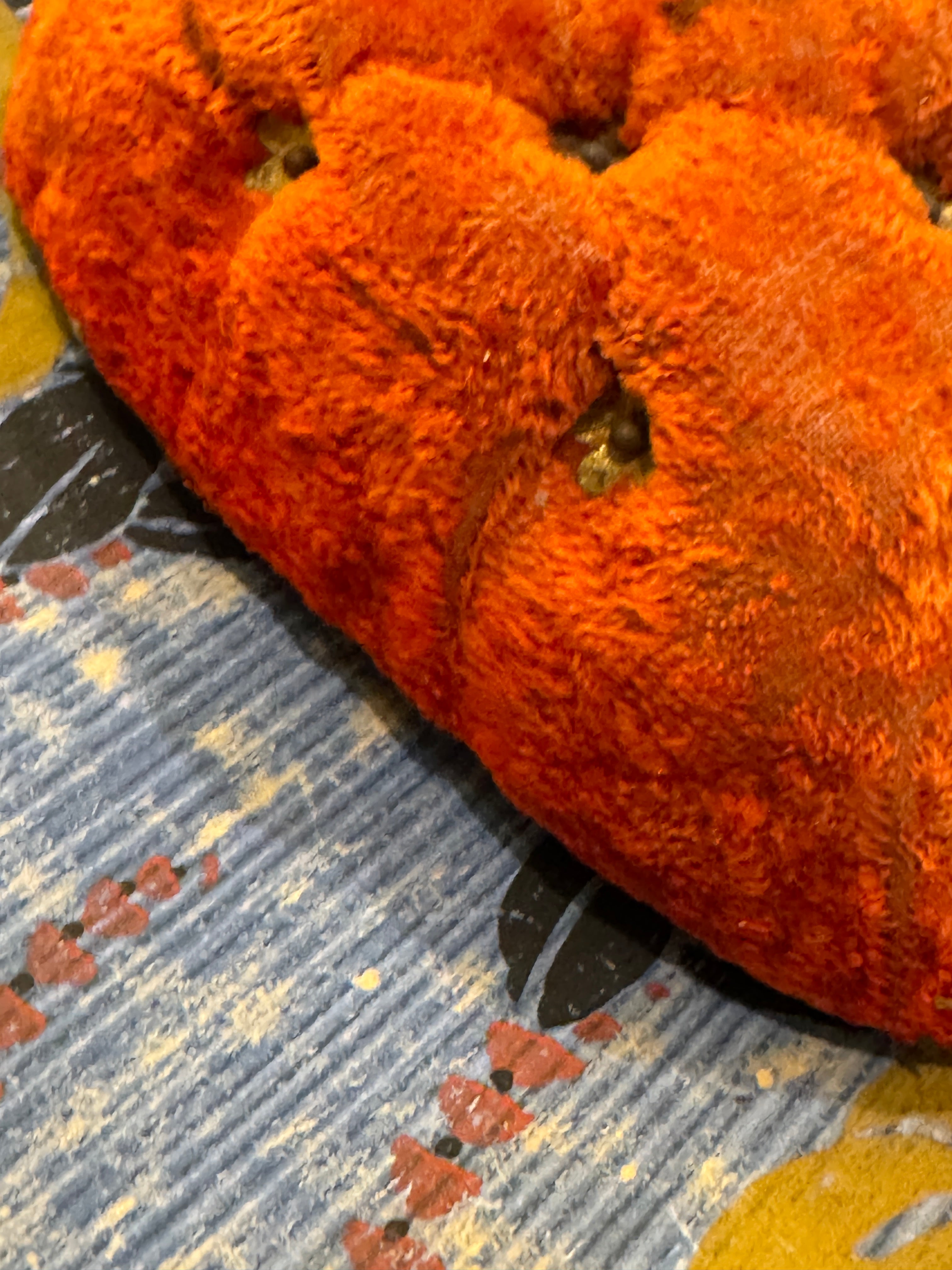 Antique 1800s Tufted French Red Velvet Wedding Display