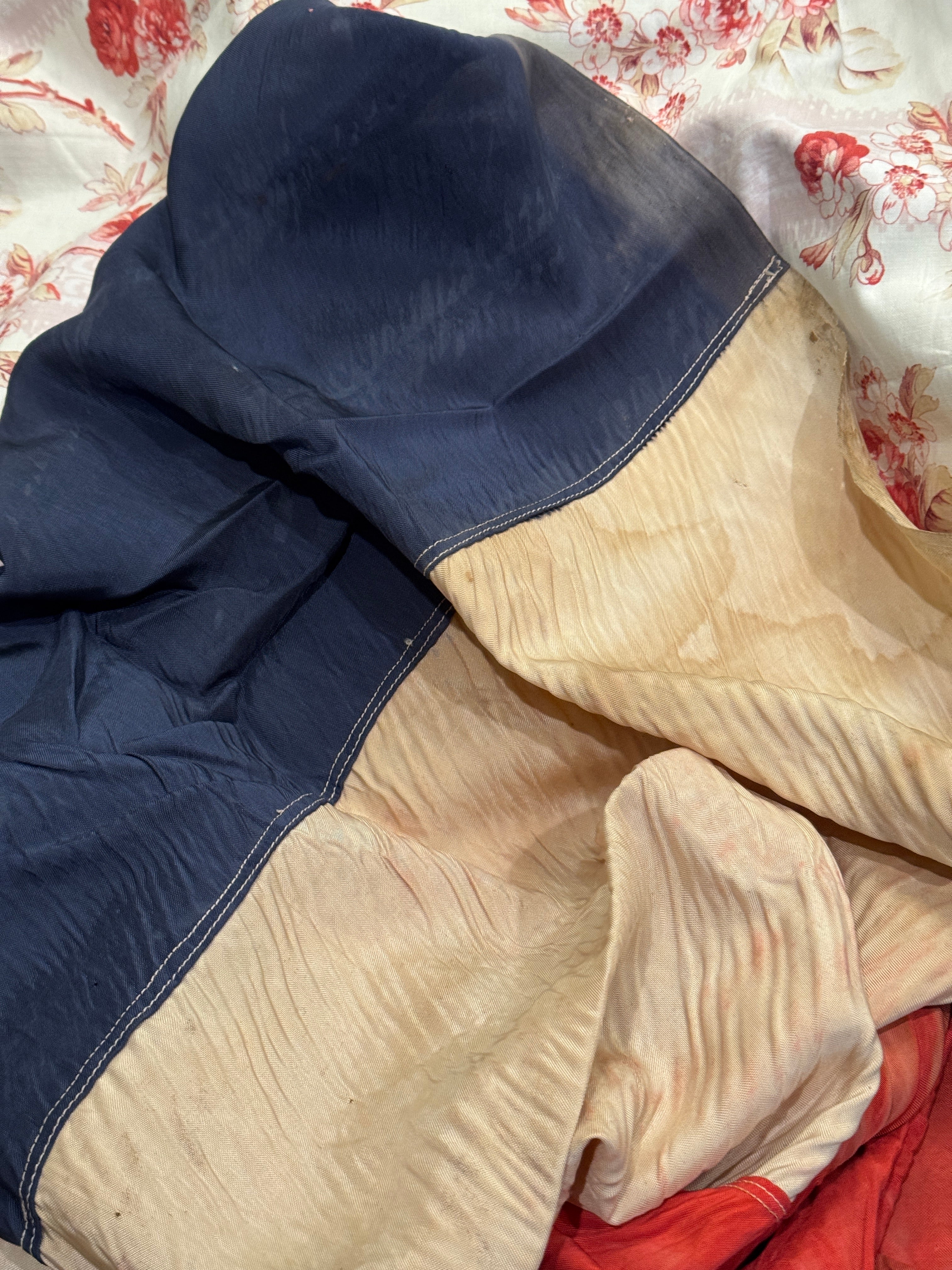Large Tricolor Antique French flag