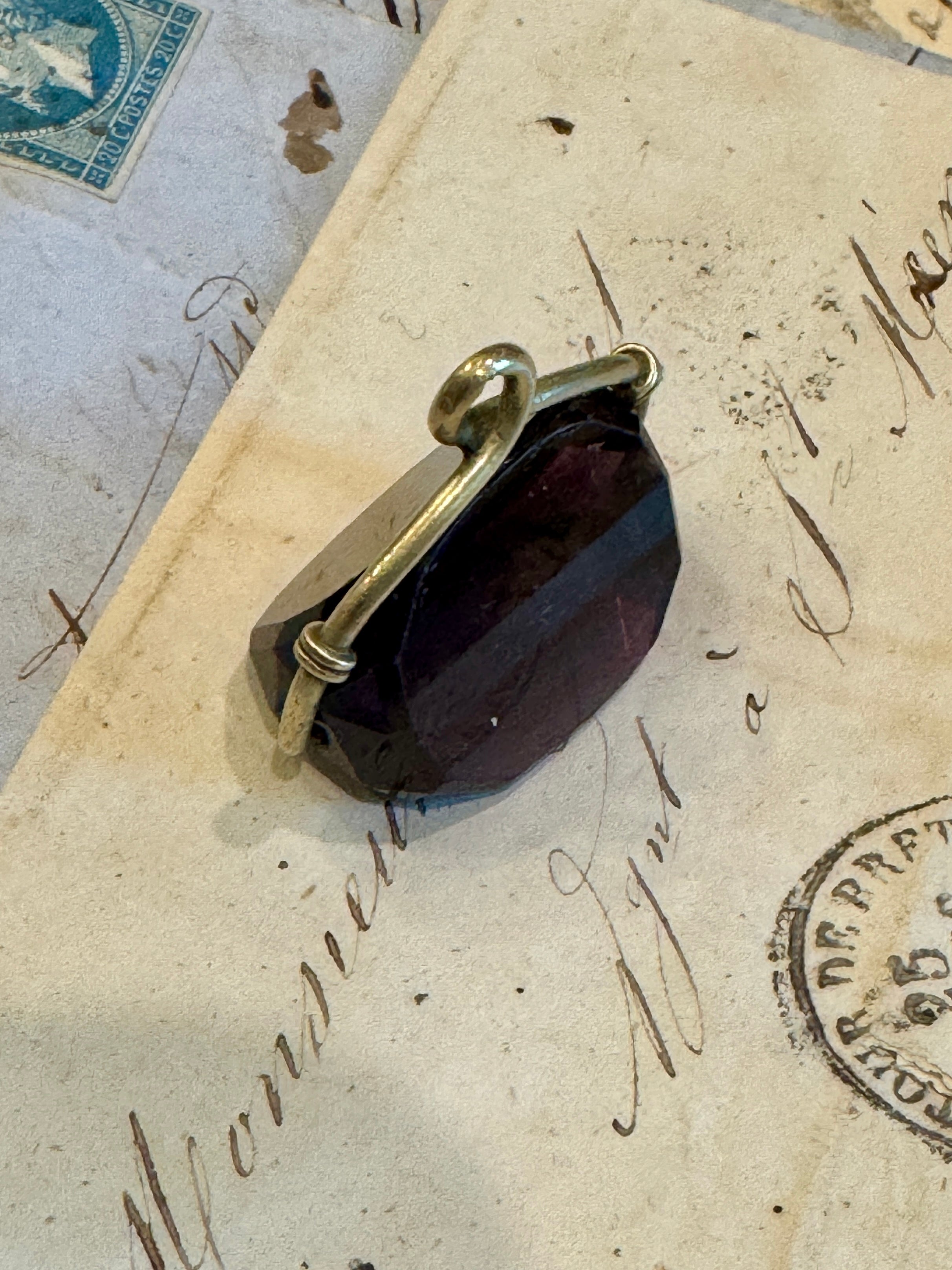 Antique Edwardian Rose Gold Spinning Fob Seal Pendant