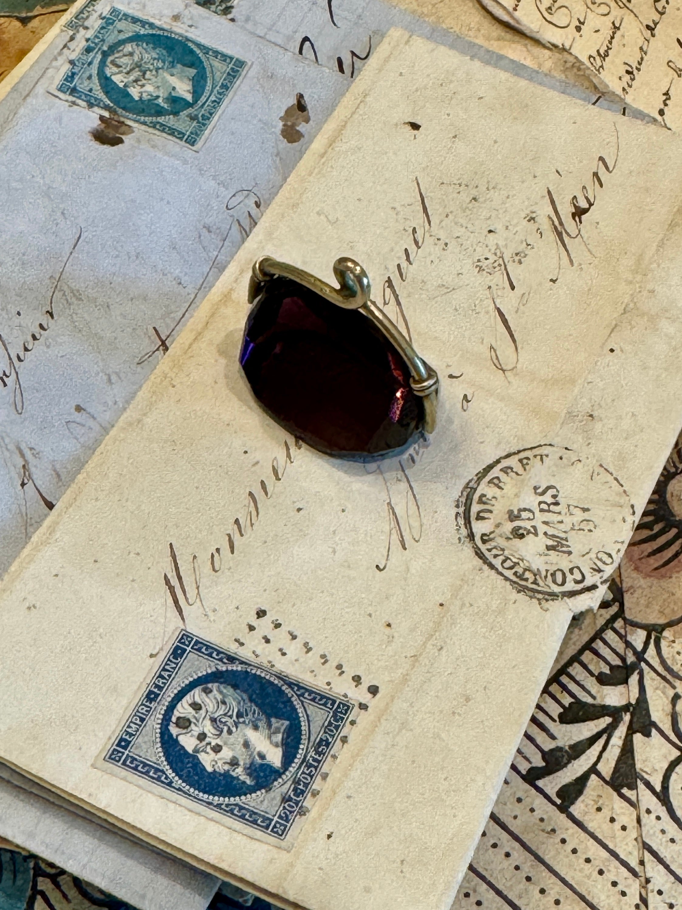 Antique Edwardian Rose Gold Spinning Fob Seal Pendant