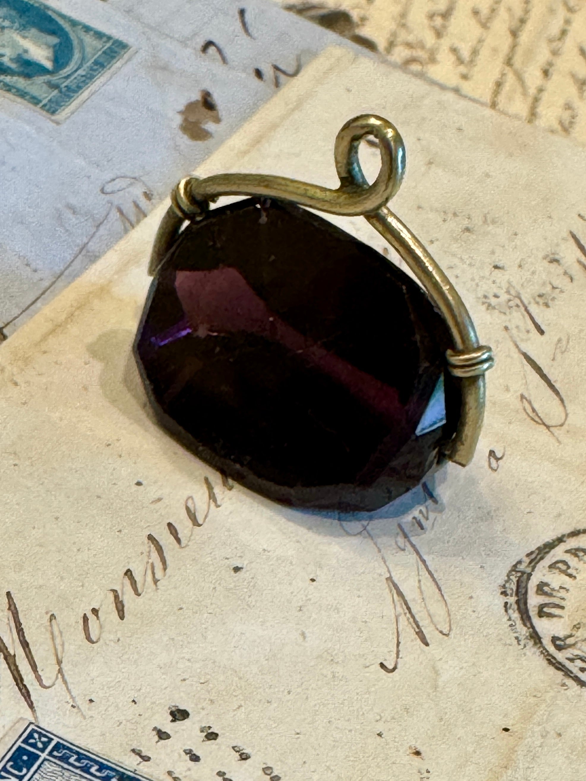 Antique Edwardian Rose Gold Spinning Fob Seal Pendant