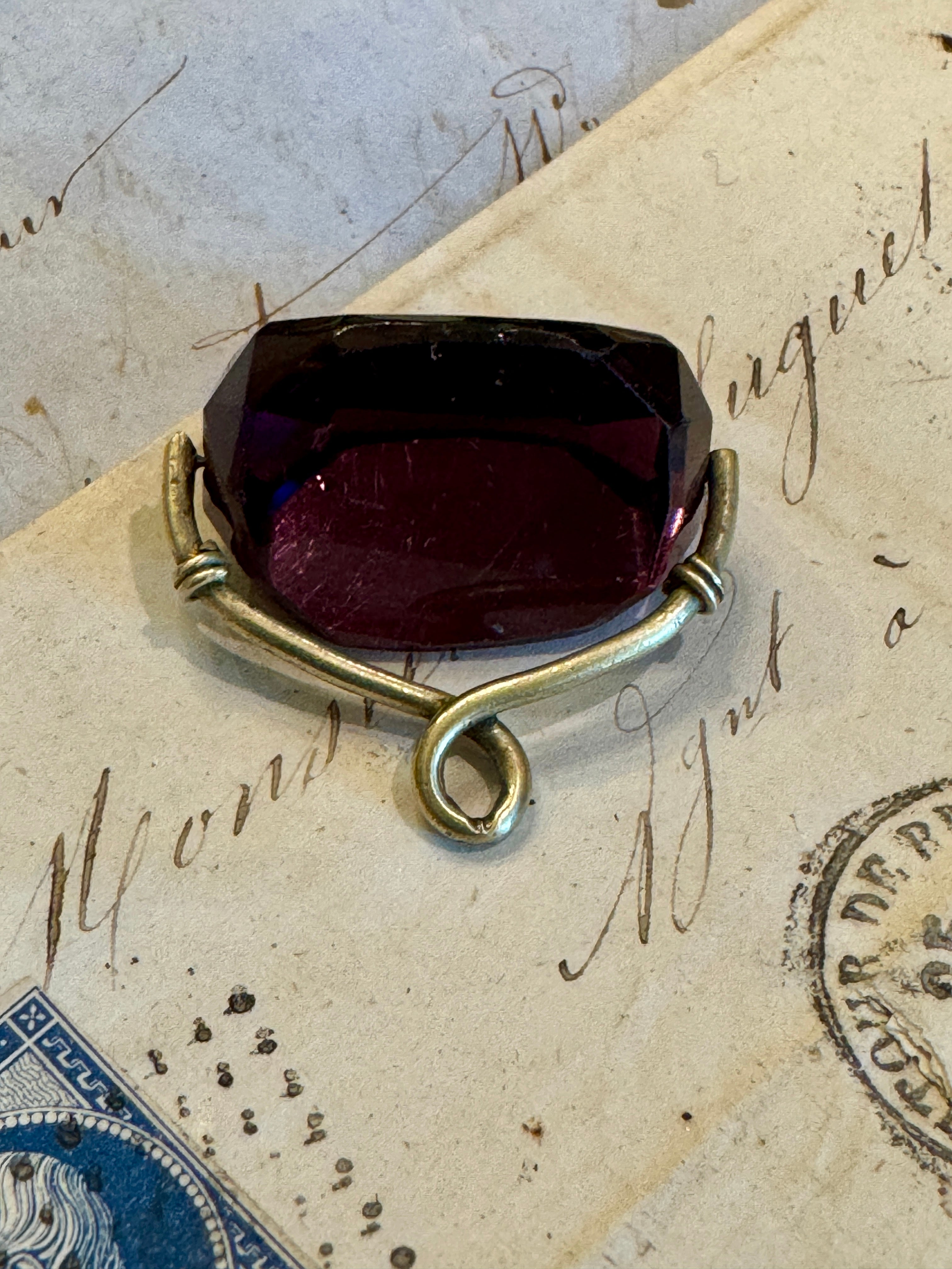 Antique Edwardian Rose Gold Spinning Fob Seal Pendant