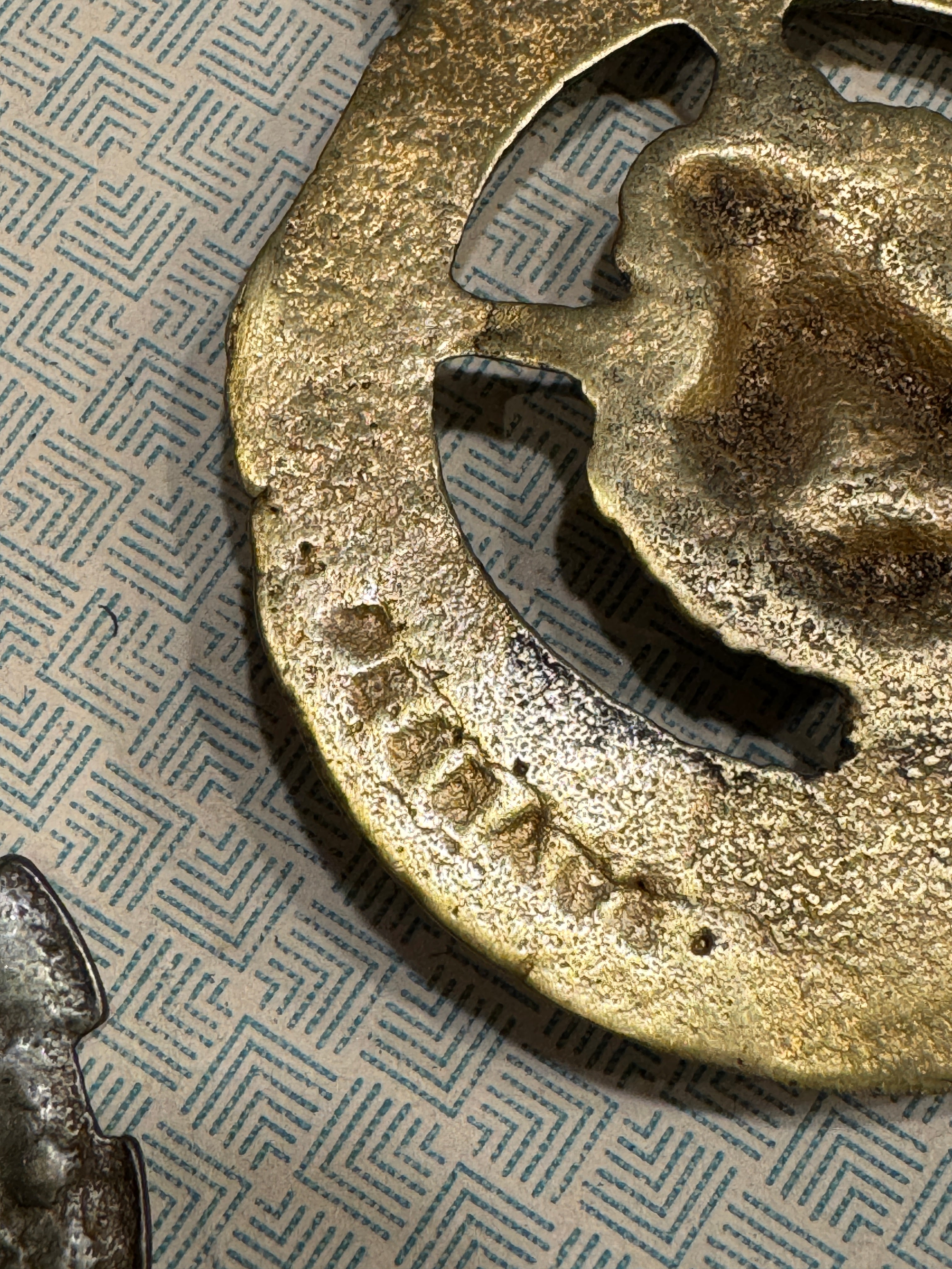 Vintage English Souvenir Horse Brass Chicken Medallions