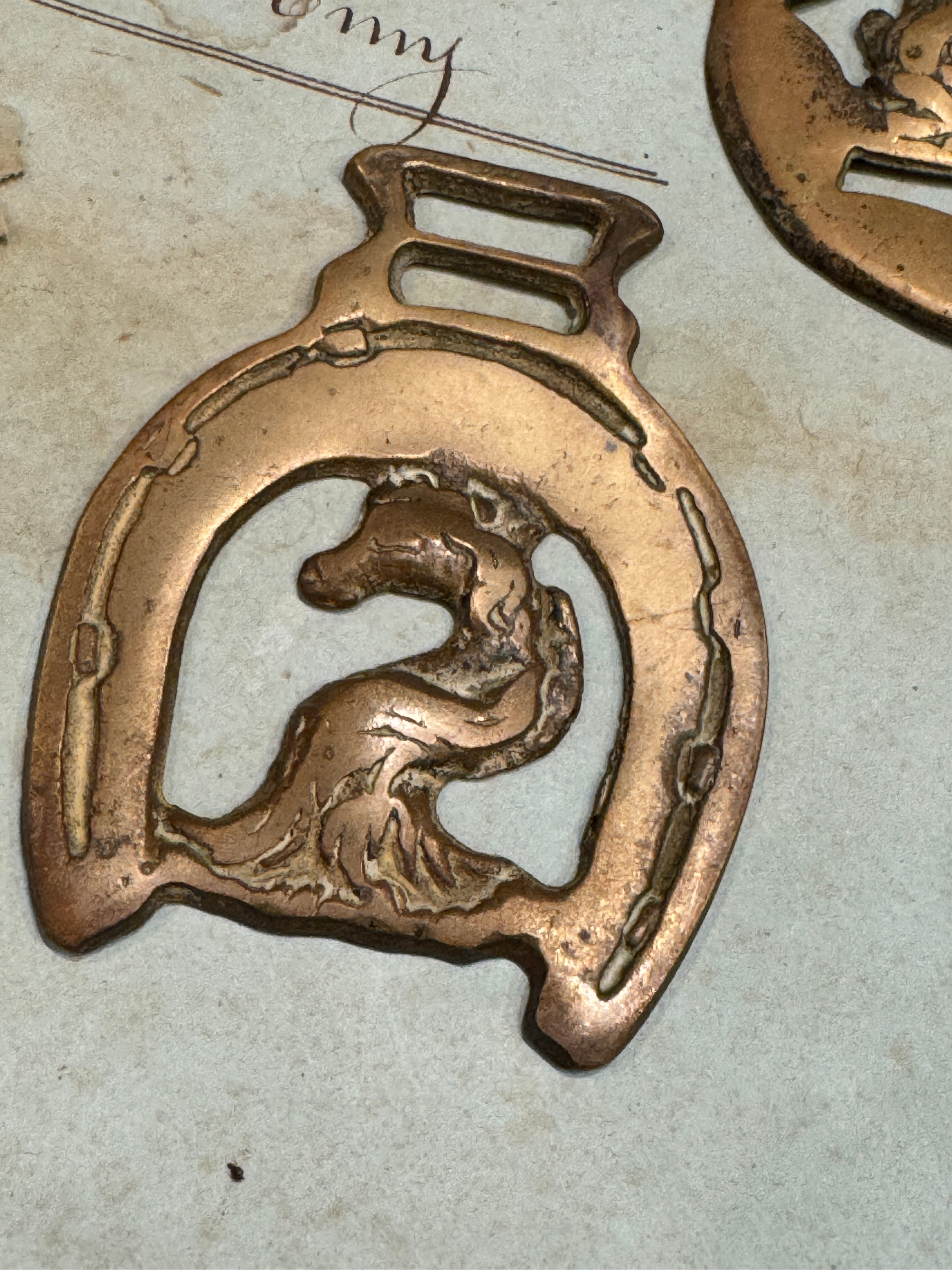 Vintage English Souvenir Horse Brass Medallions