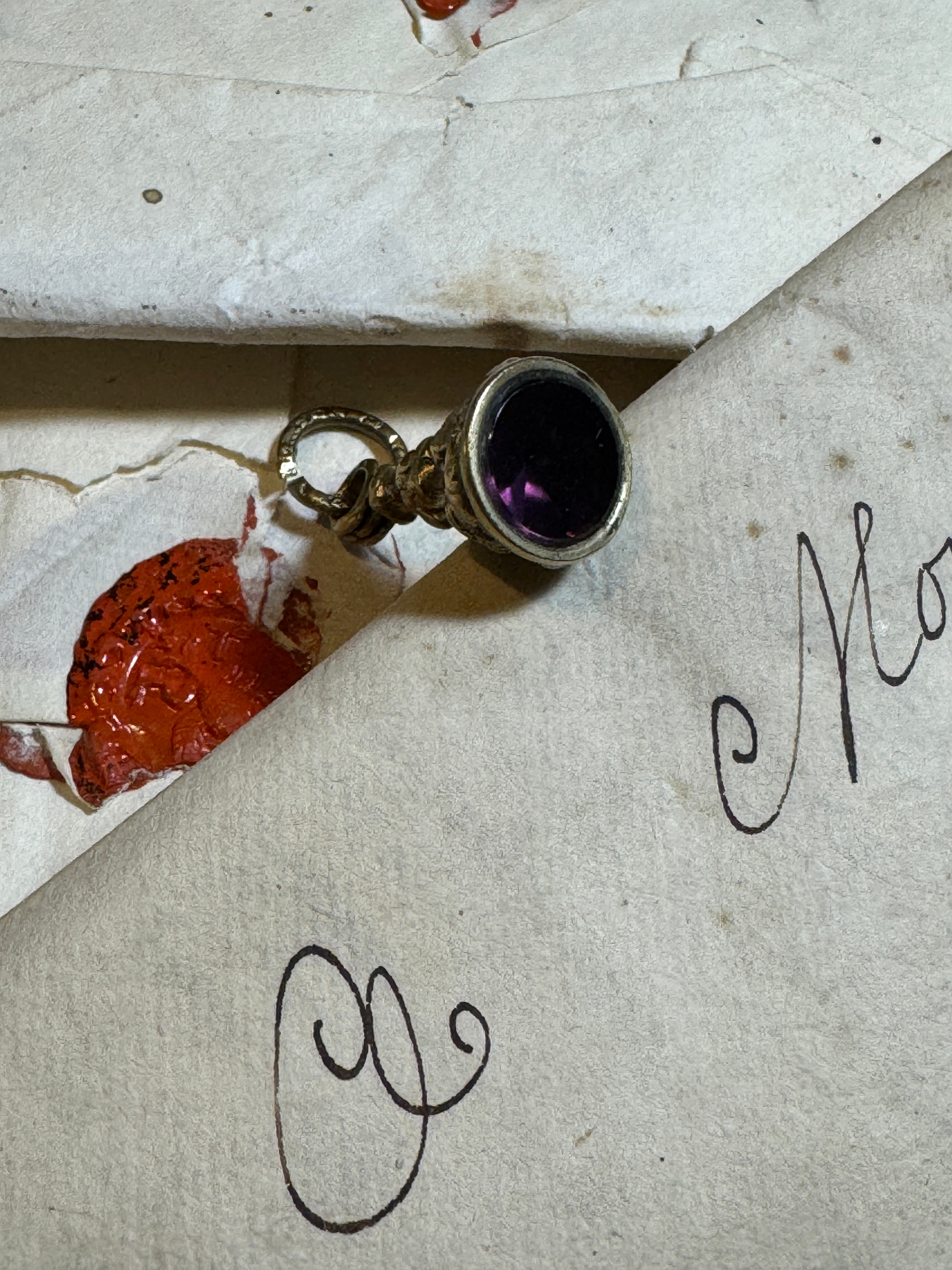 Antique Georgian Intaglio Rolled Gold Fob/Seal/Pendant