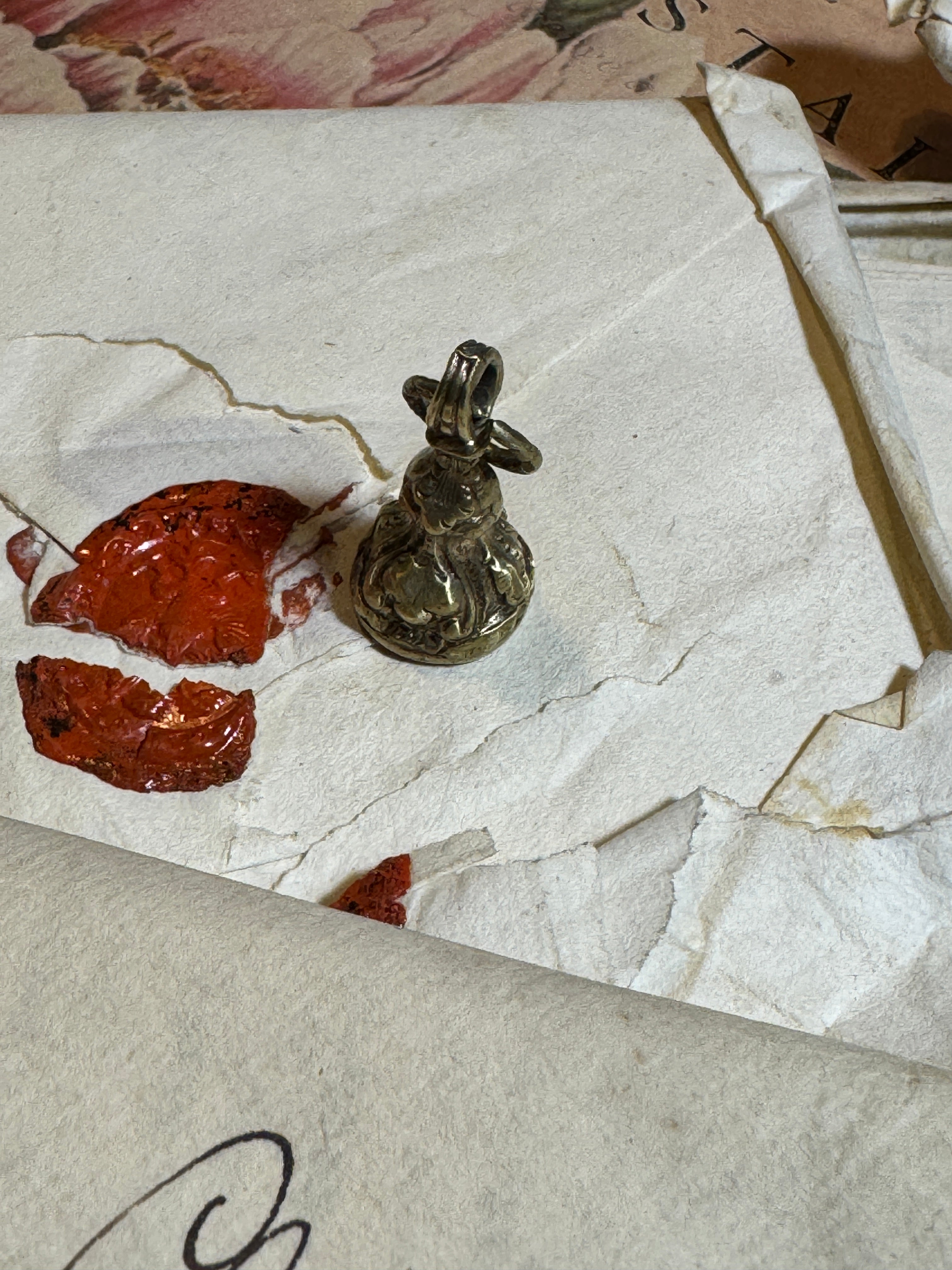 Antique Georgian Intaglio Rolled Gold Fob/Seal/Pendant