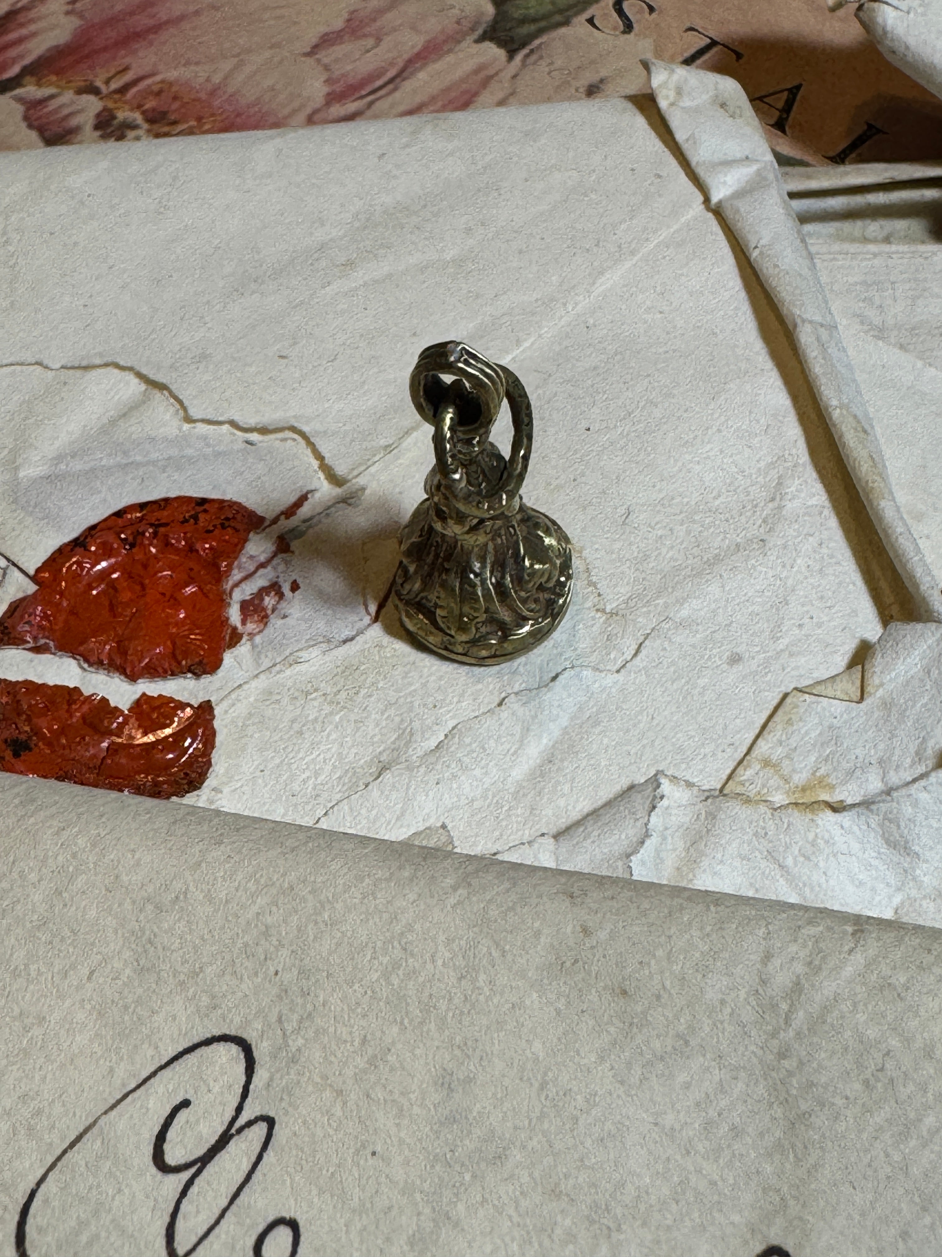 Antique Georgian Intaglio Rolled Gold Fob/Seal/Pendant