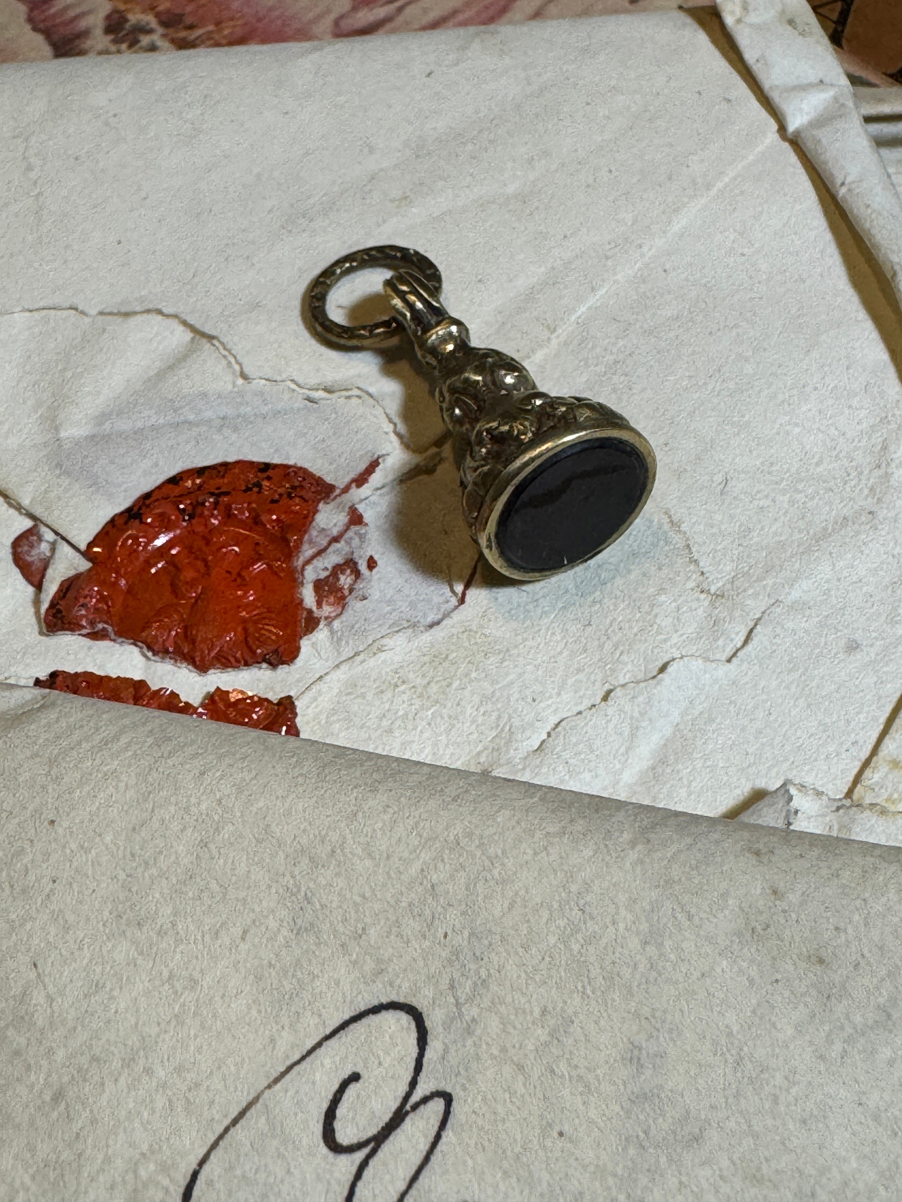 Antique Georgian Intaglio Rolled Gold Fob/Seal/Pendant