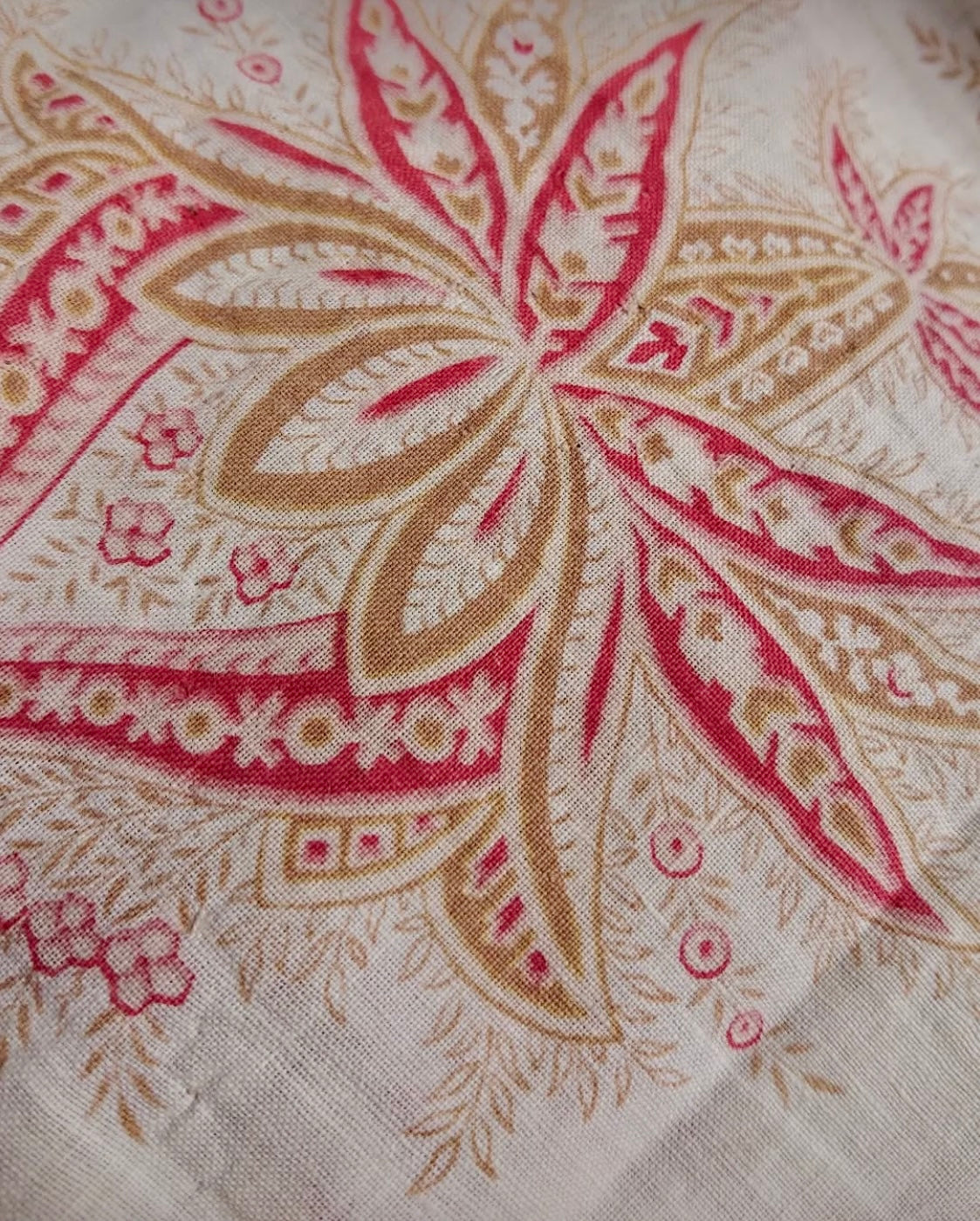 Antique 1820s French Printed Cotton  *