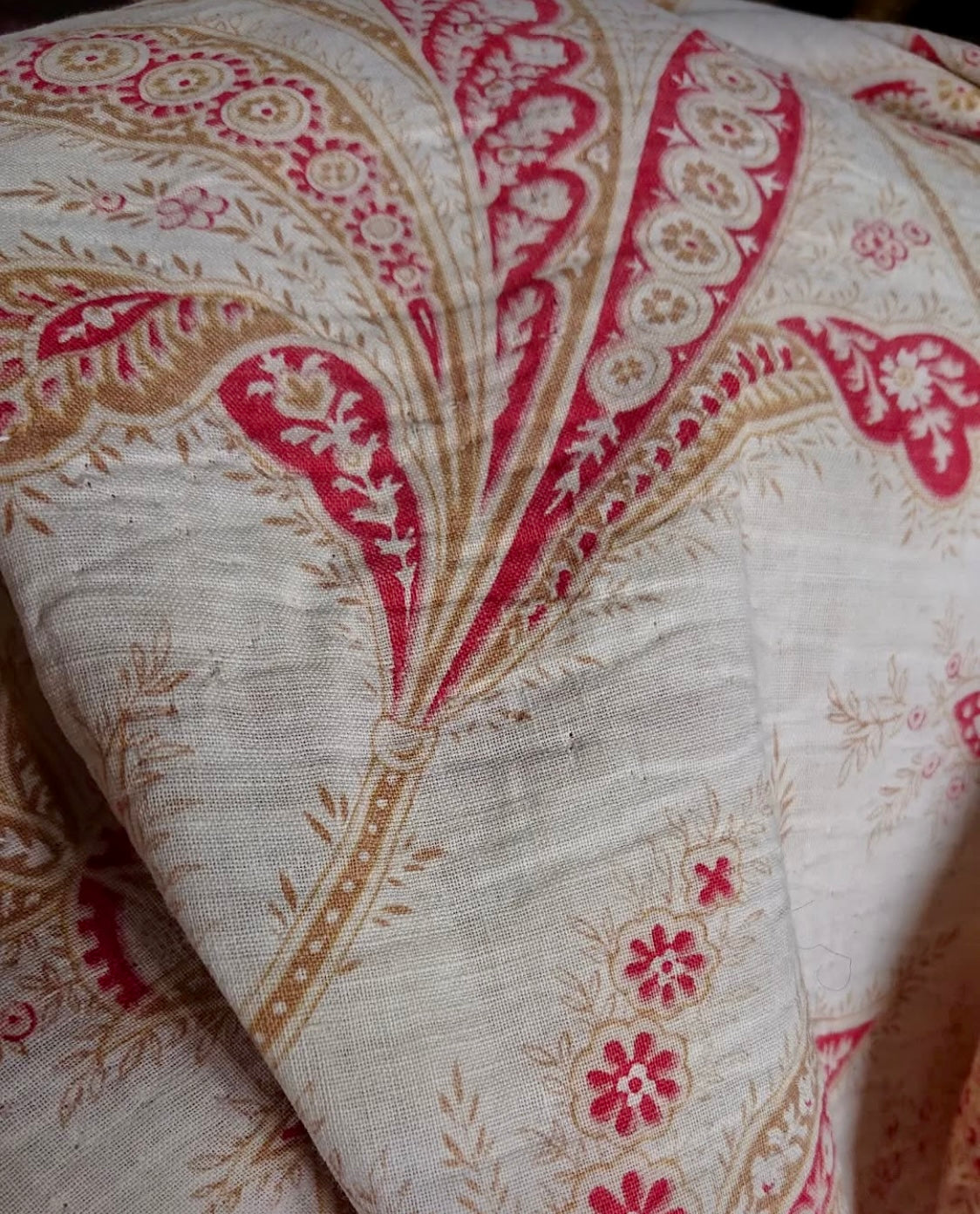 Antique 1820s French Printed Cotton  *