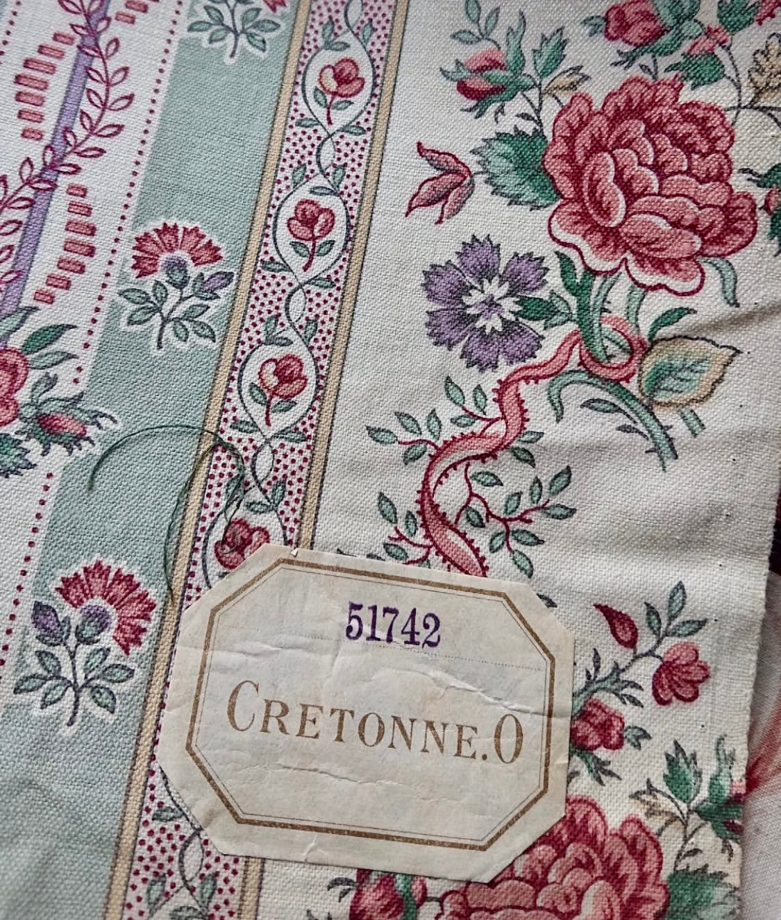 Antique 1880s French Printed Cotton *