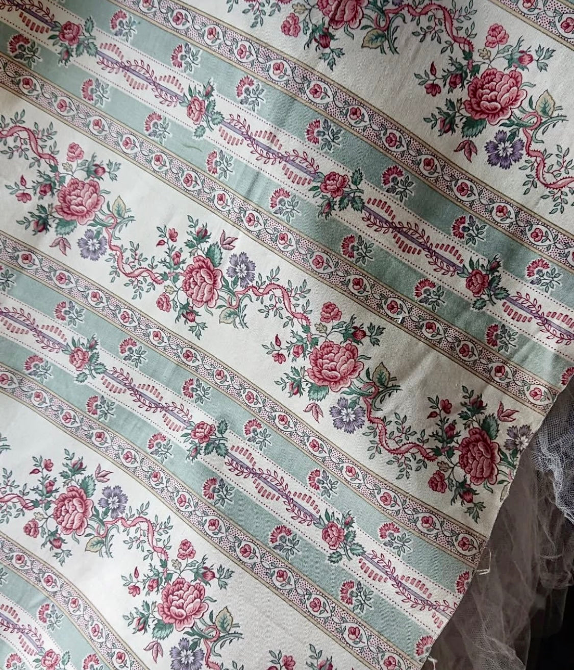 Antique 1880s French Printed Cotton *