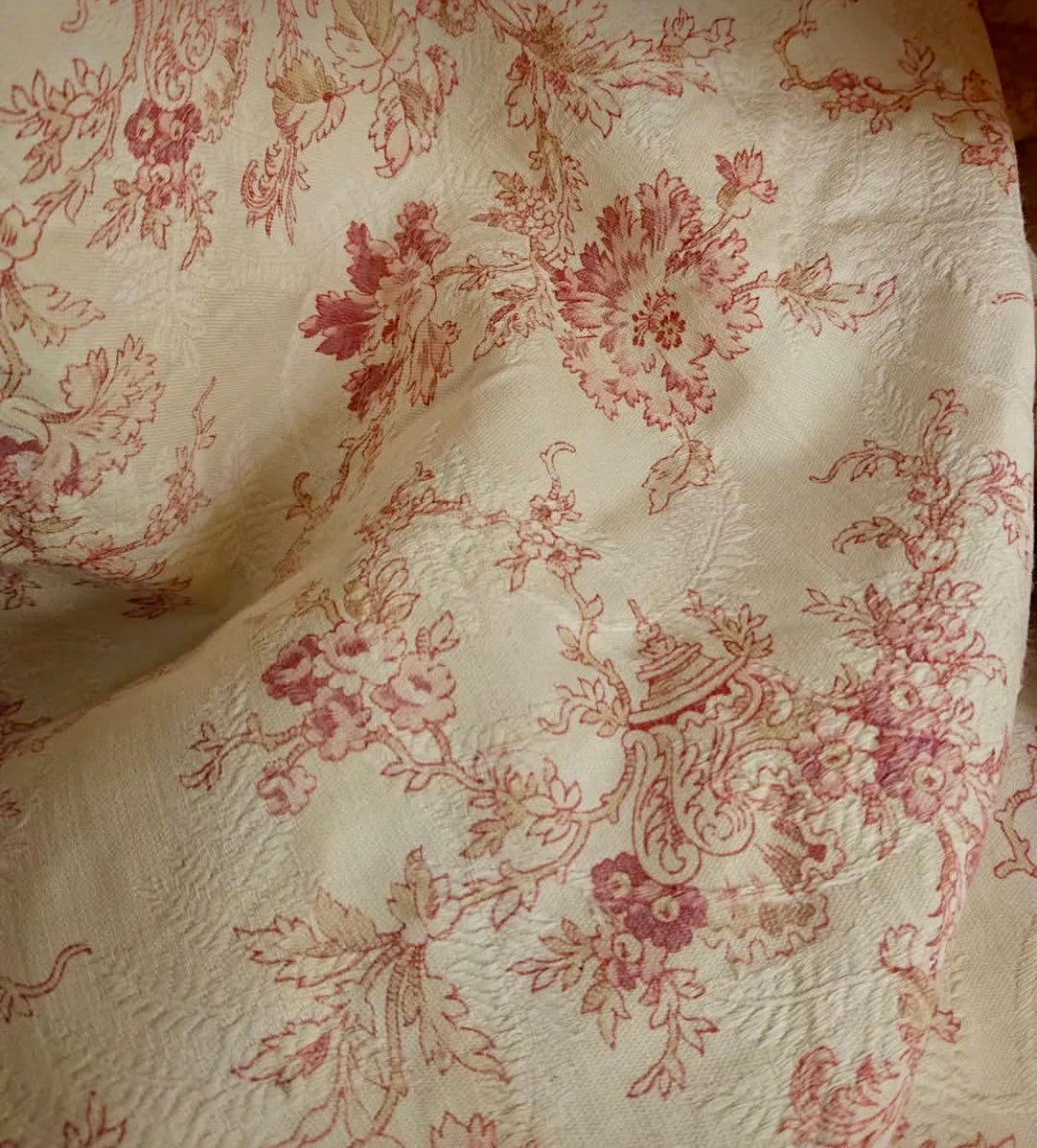 Antique 1880s French Printed Cotton *