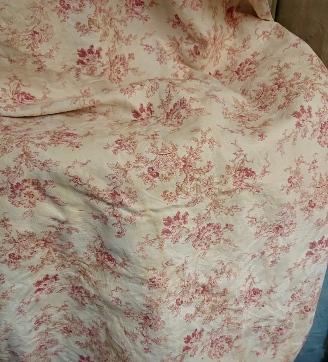 Antique 1880s French Printed Cotton *