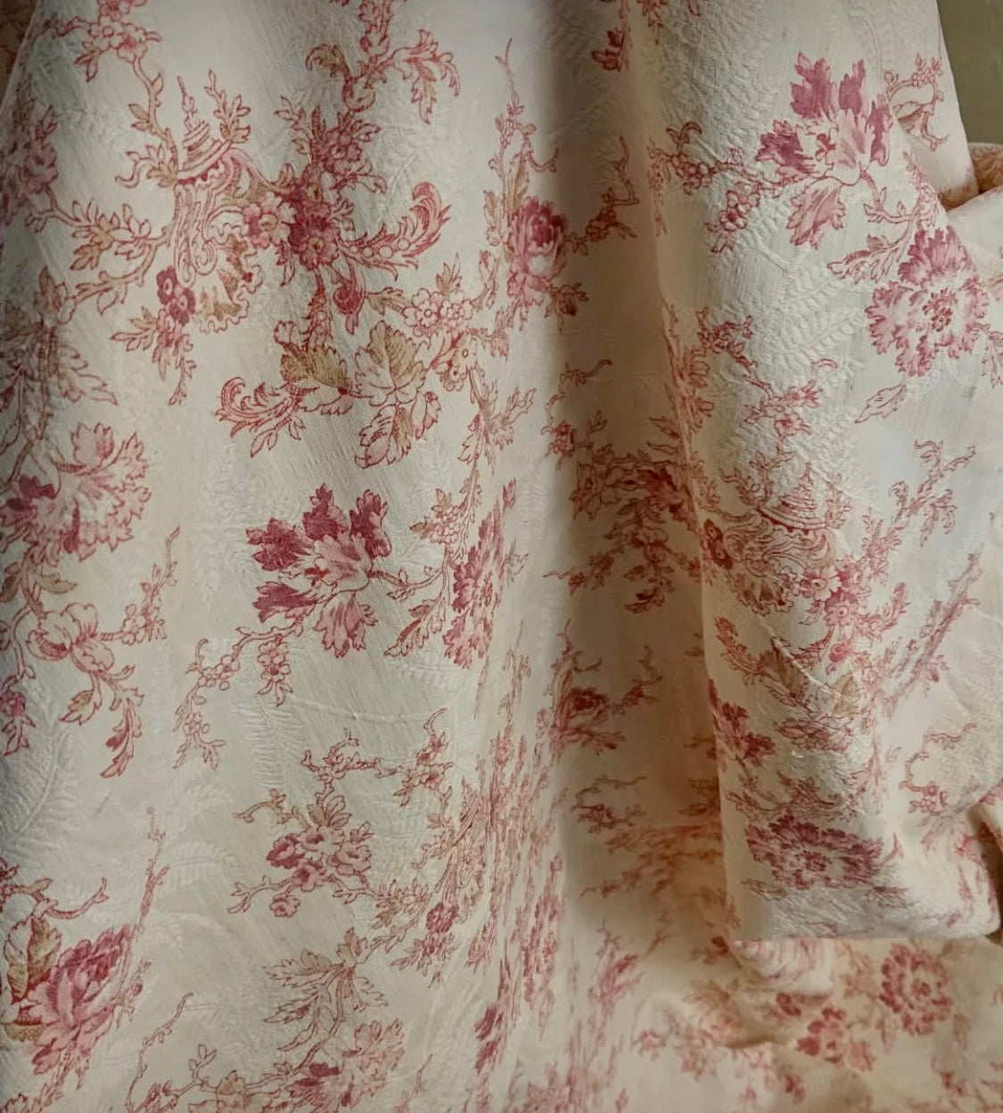 Antique 1880s French Printed Cotton *