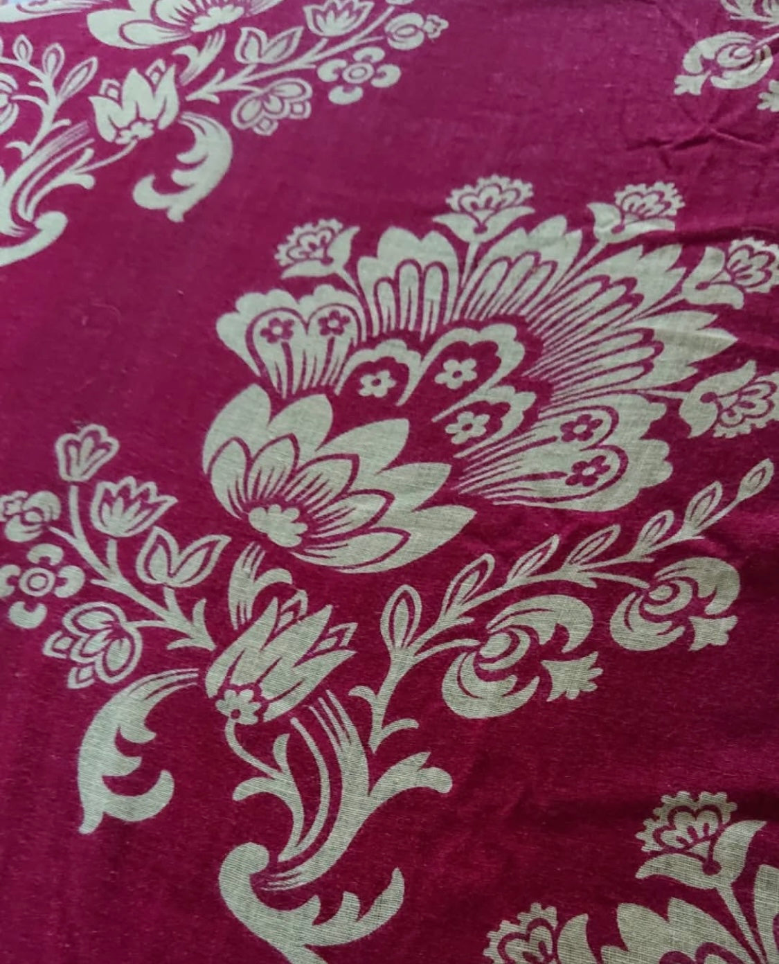 Antique 1800s French Printed Cotton Panel  *