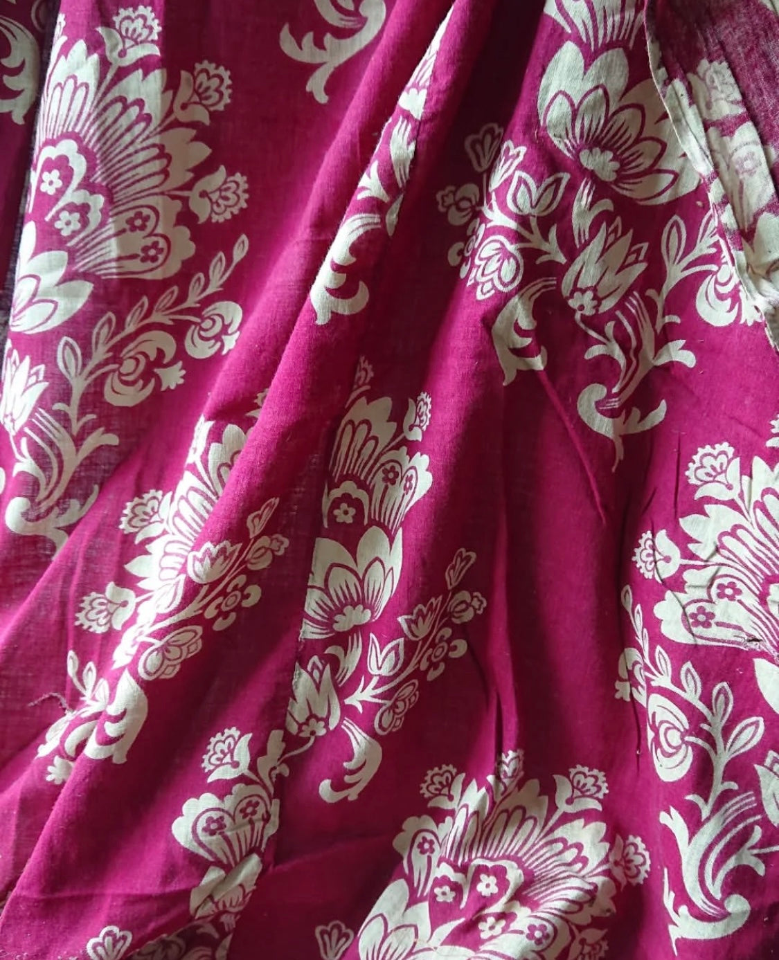 Antique 1800s French Printed Cotton Panel  *