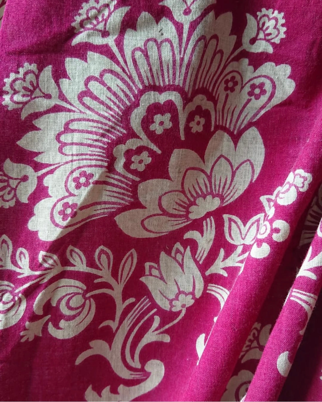 Antique 1800s French Printed Cotton Panel  *