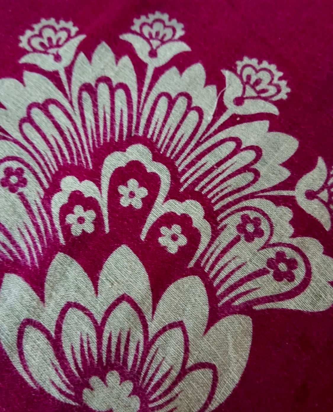 Antique 1800s French Printed Cotton Panel  *