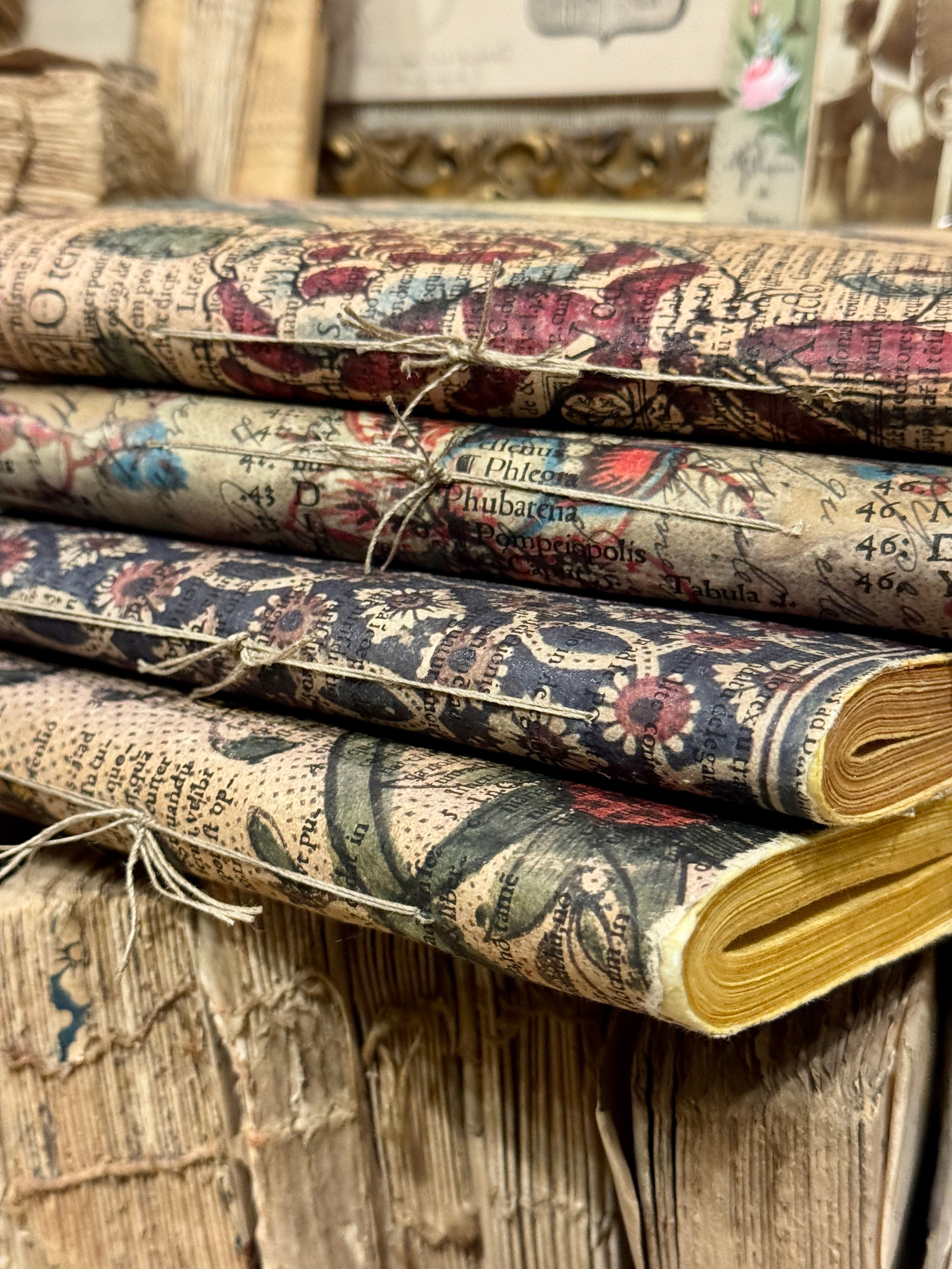 1650 Italian Paper Covered Aged Notebooks