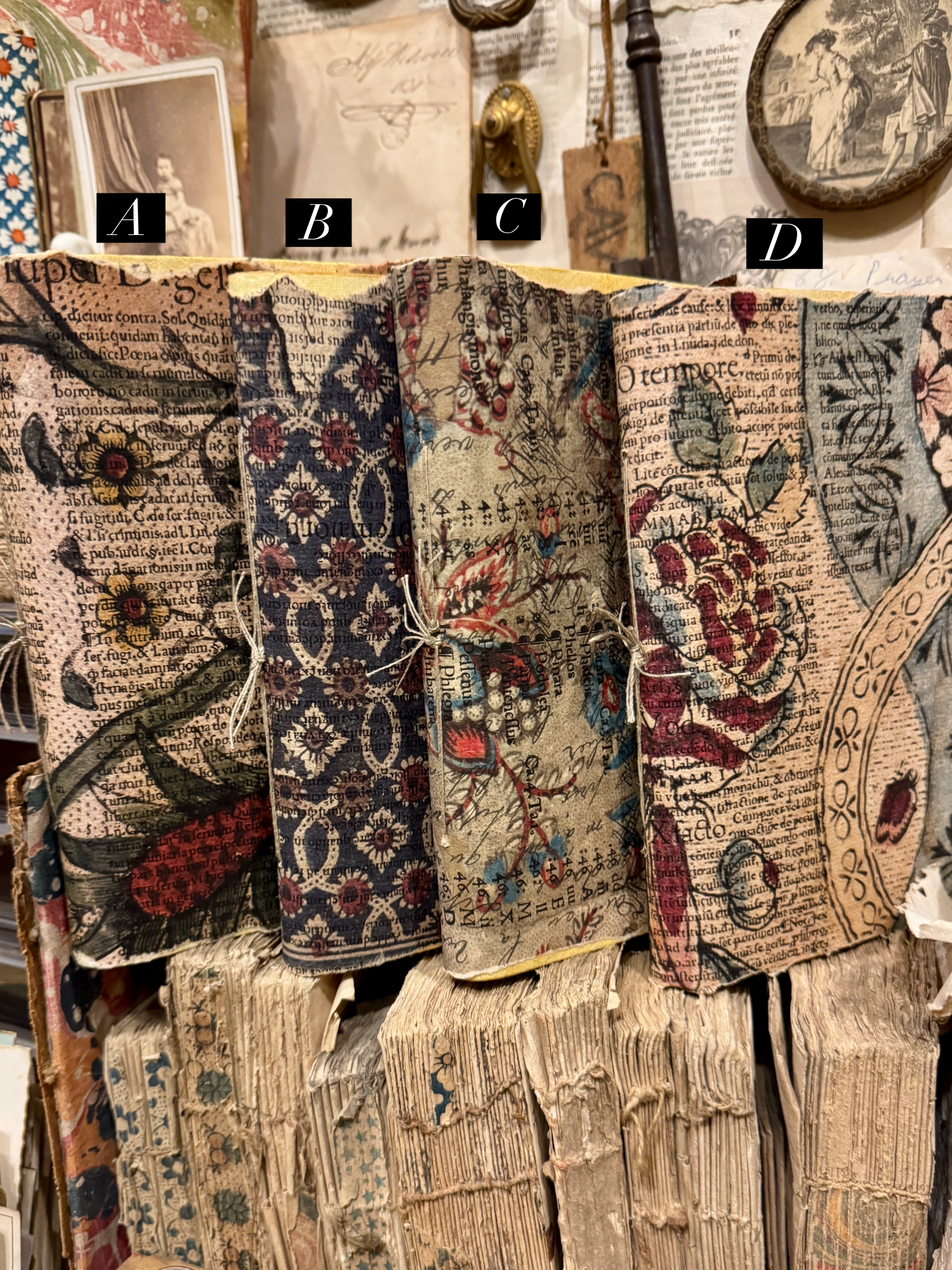 1650 Italian Paper Covered Aged Notebooks