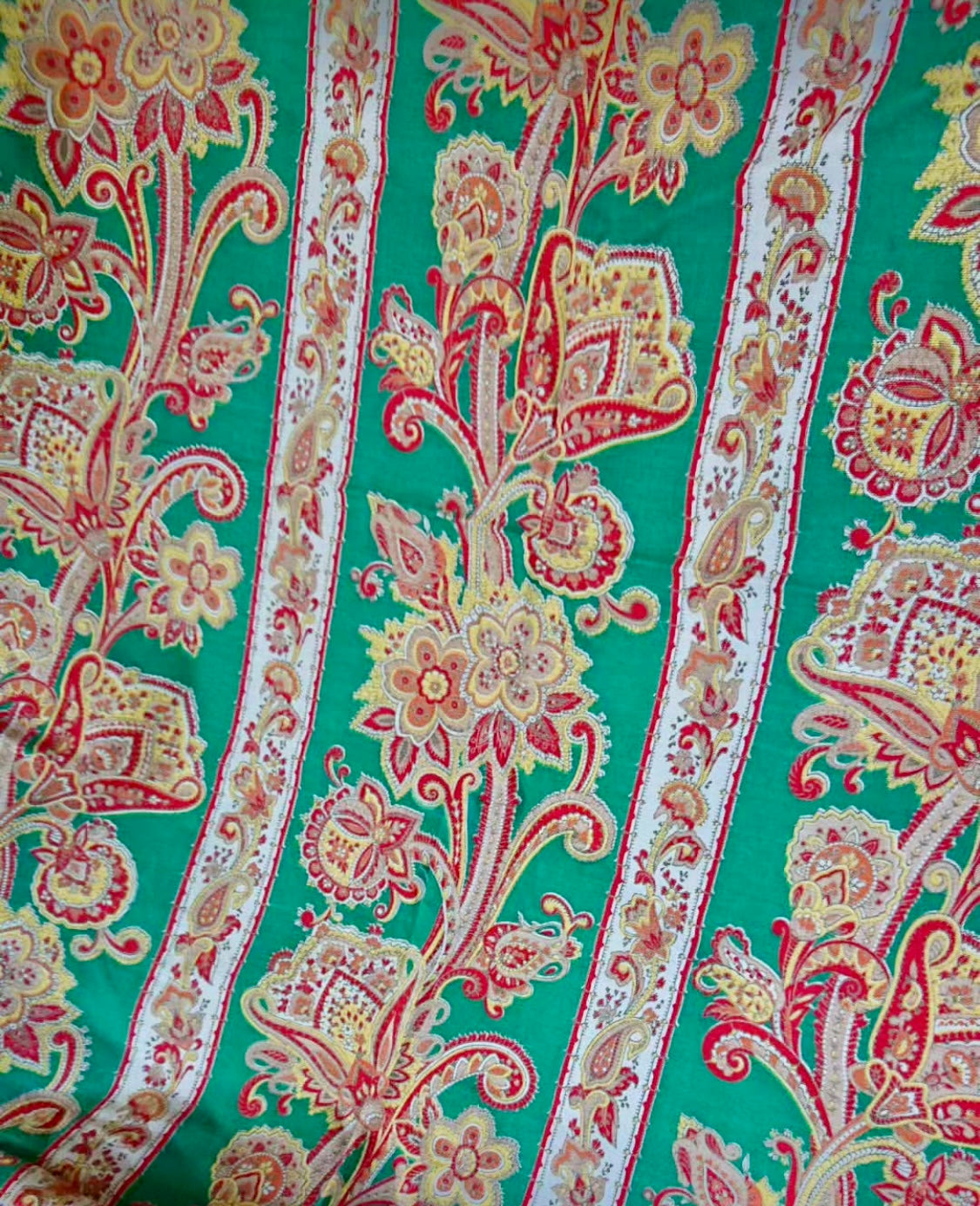 Beautiful Antique French Printed Cotton Morceau  *