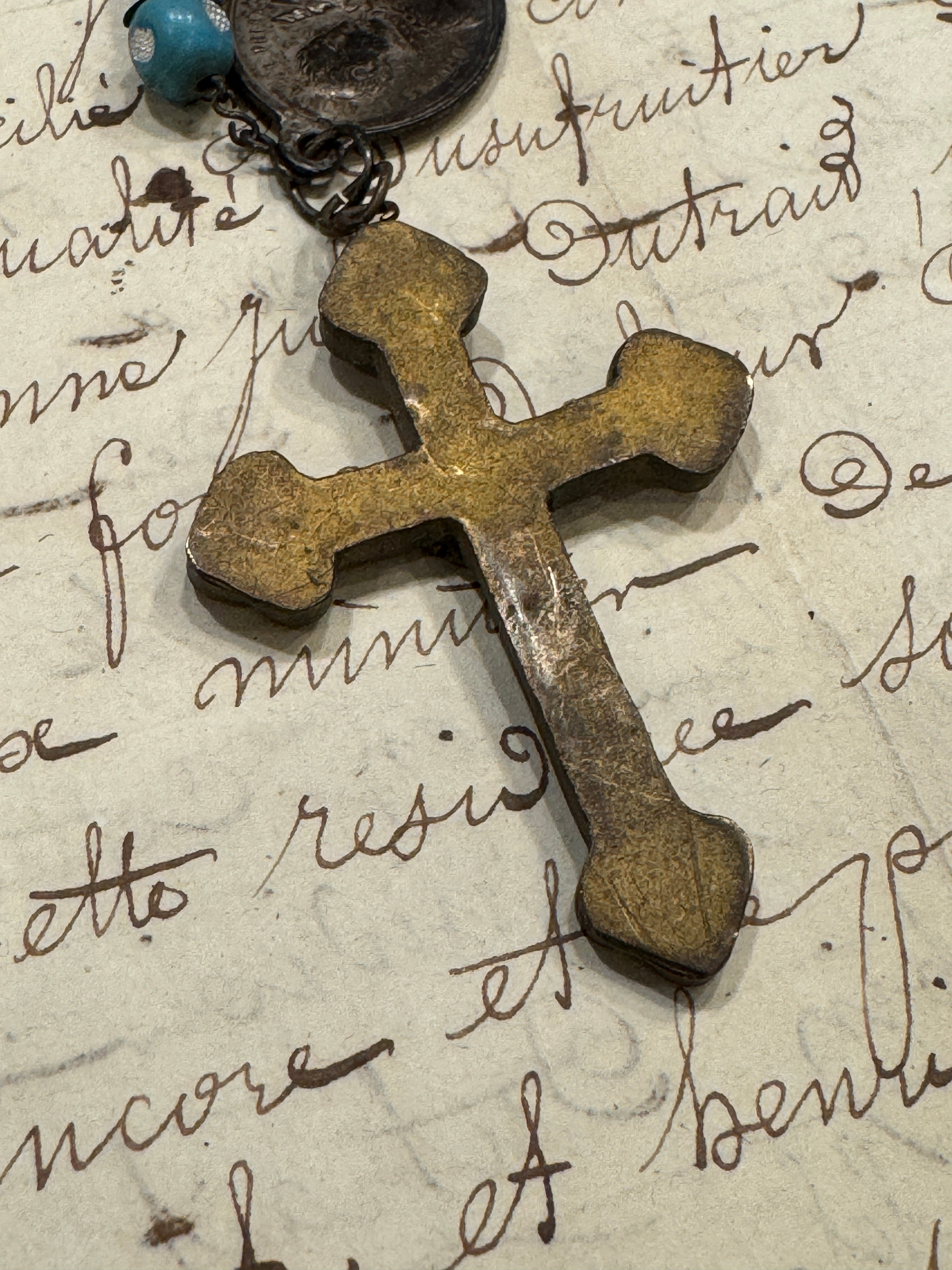 Antique Italian Micro Mosaic Murano Glass Rosary