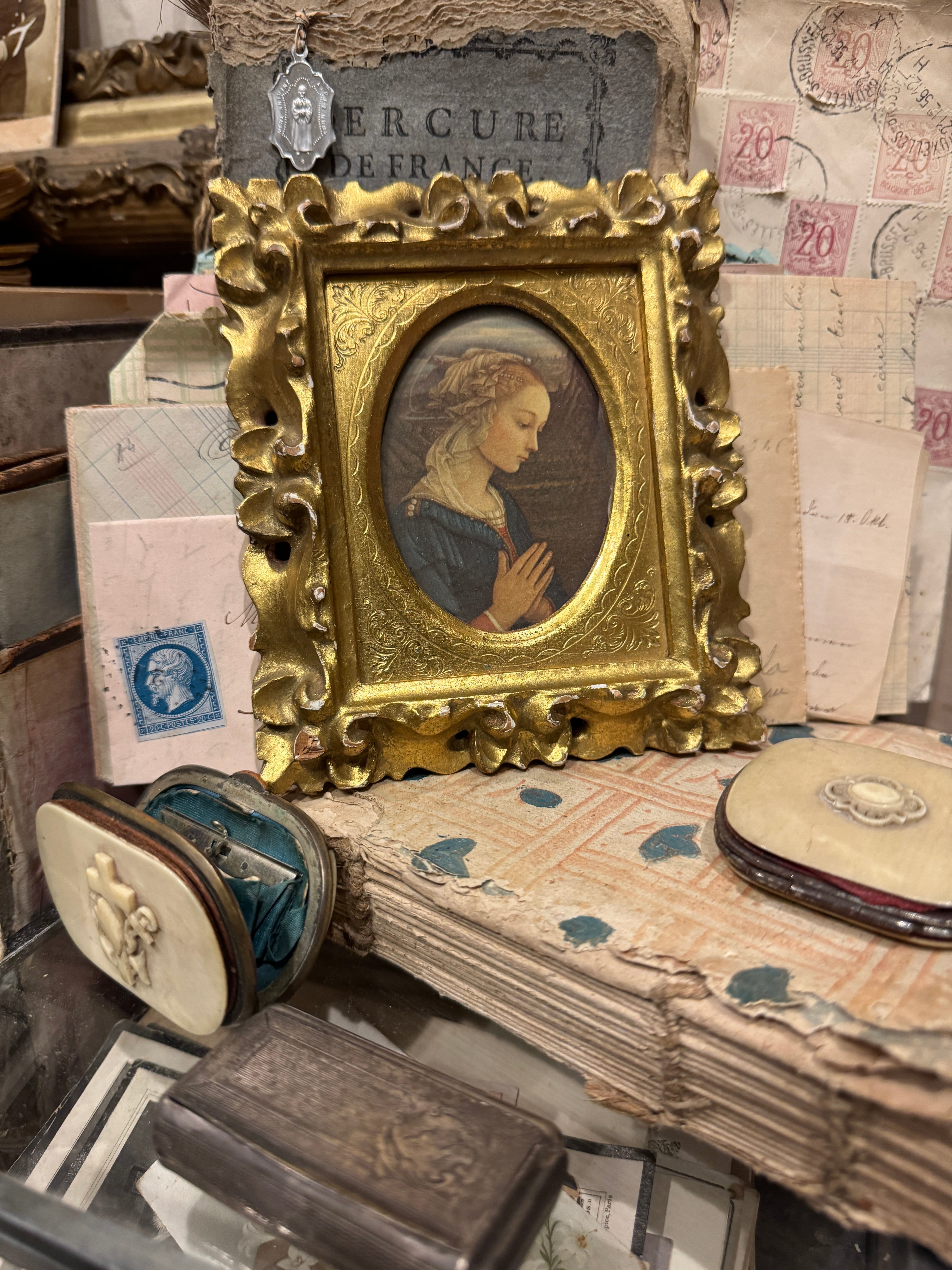 Antique French Gilt Framed Minature