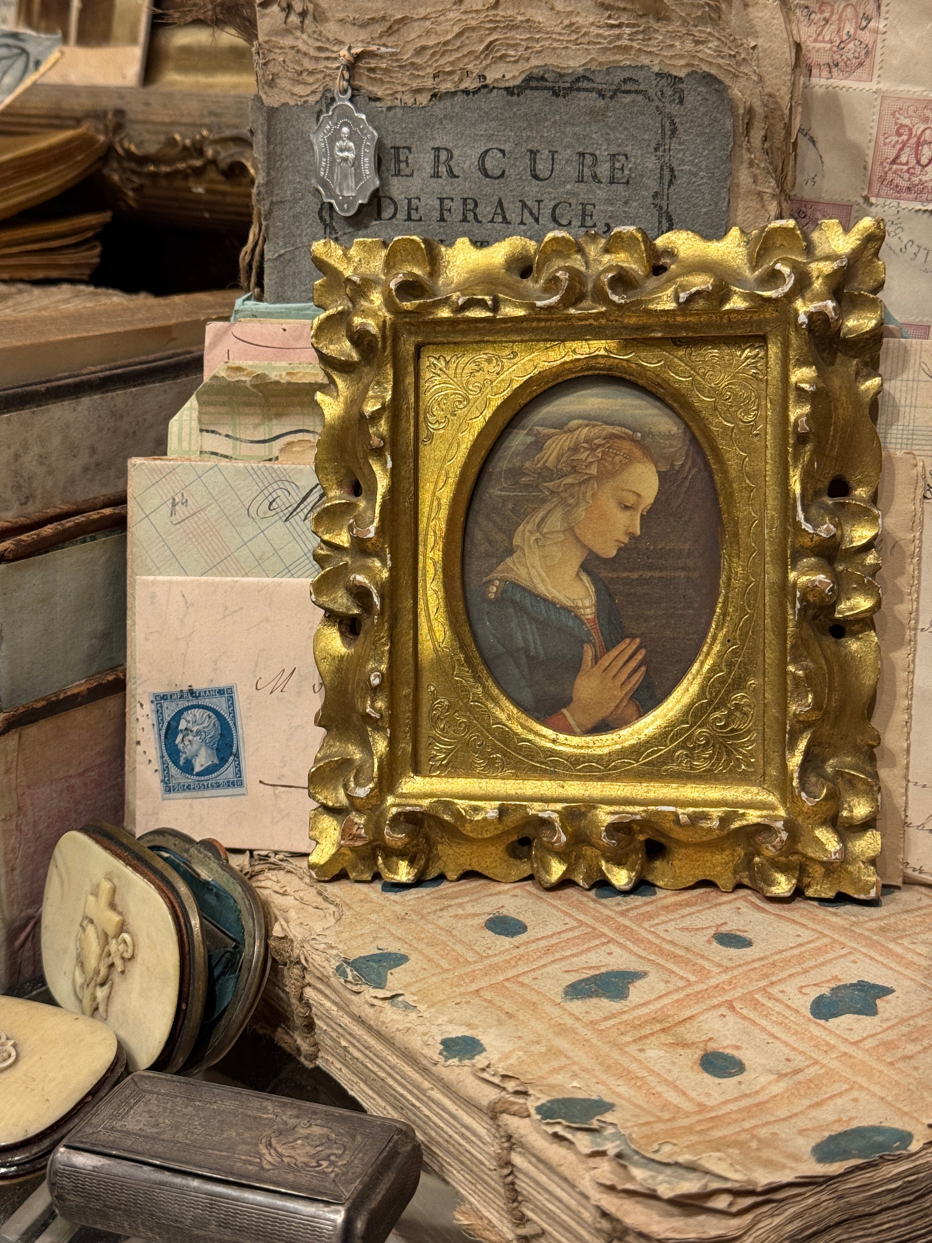 Antique French Gilt Framed Minature
