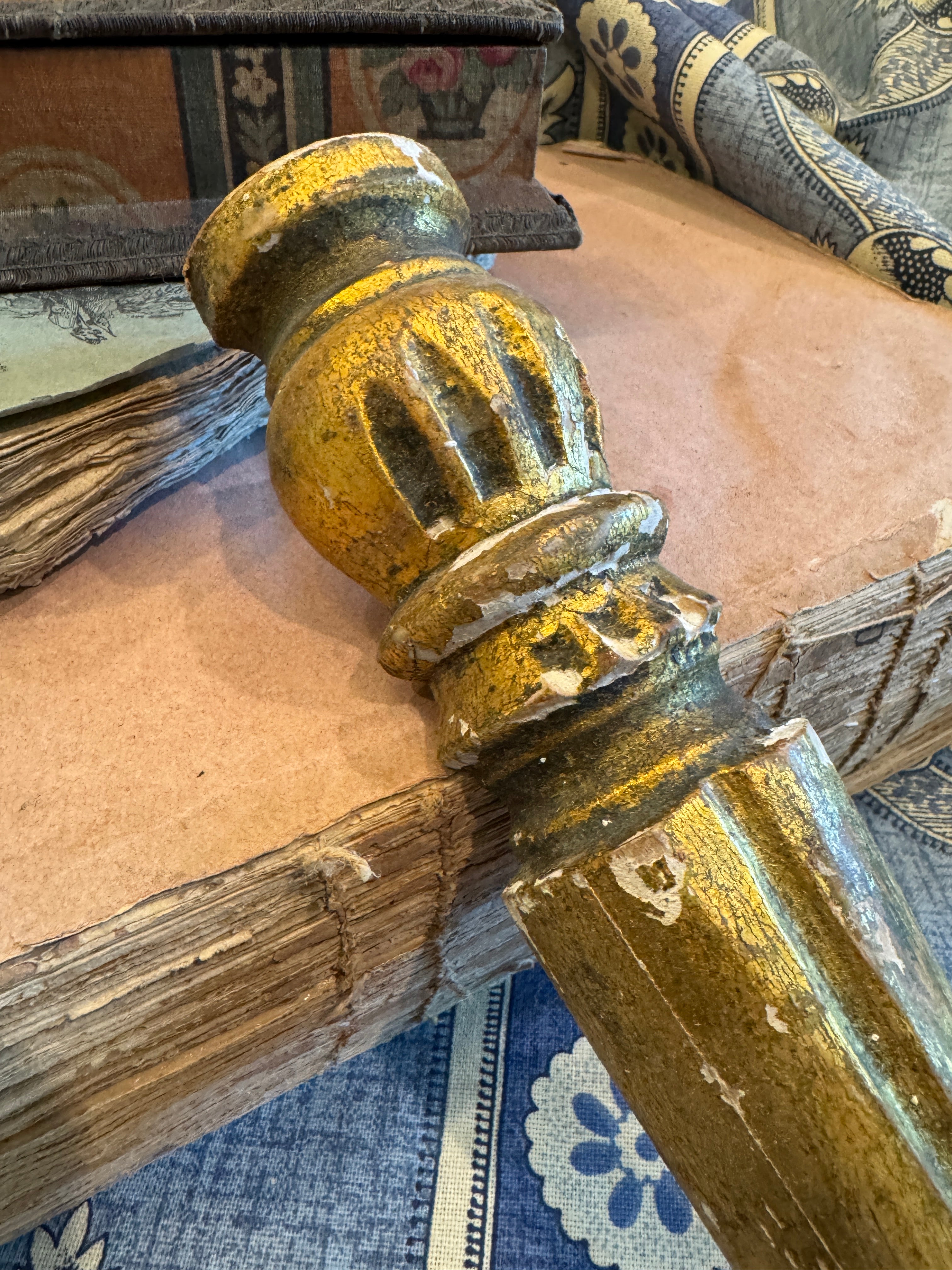 1800s French Gilt Wood Fragment