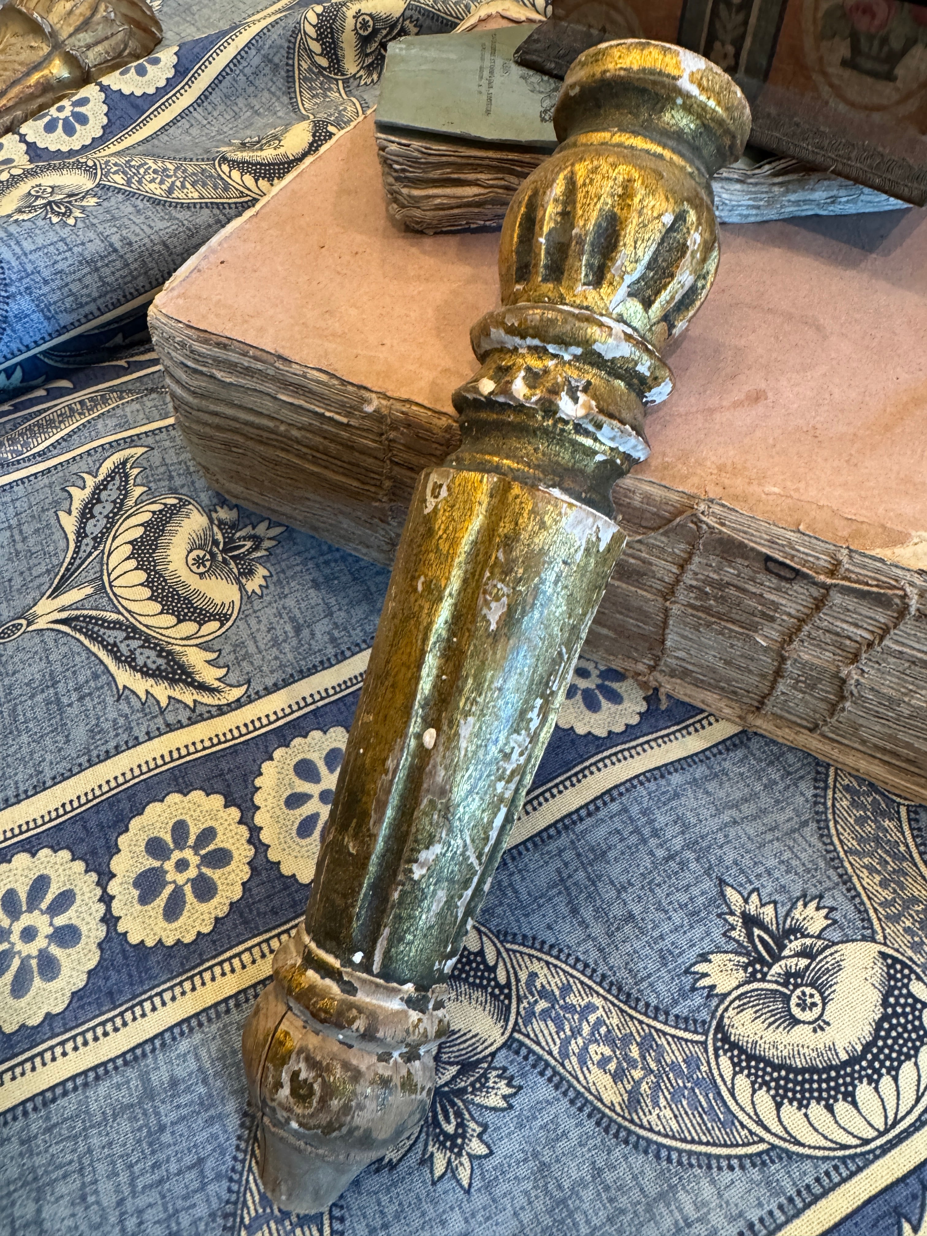 1800s French Gilt Wood Fragment