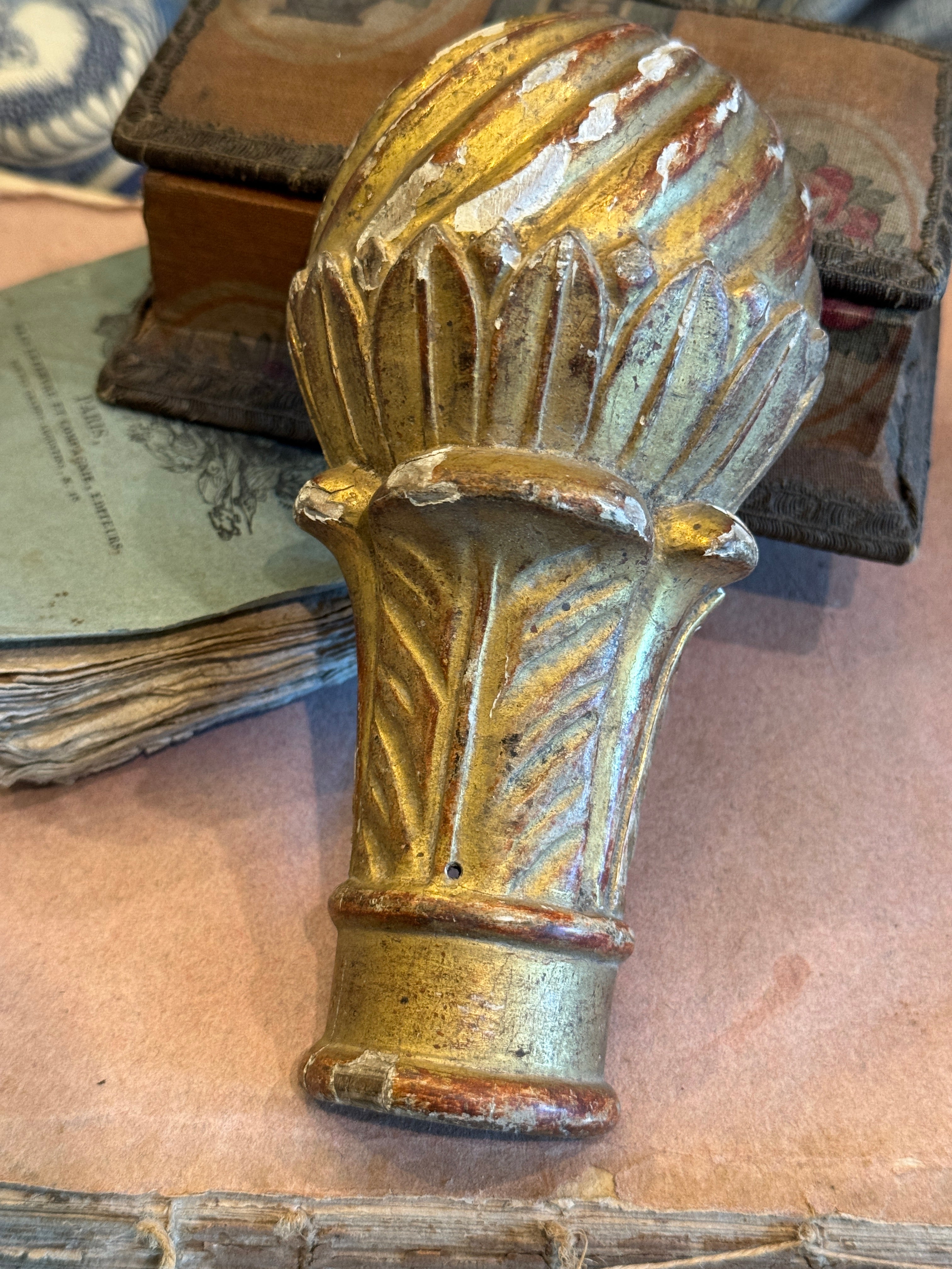 1800s French Gilt Wood Fragment