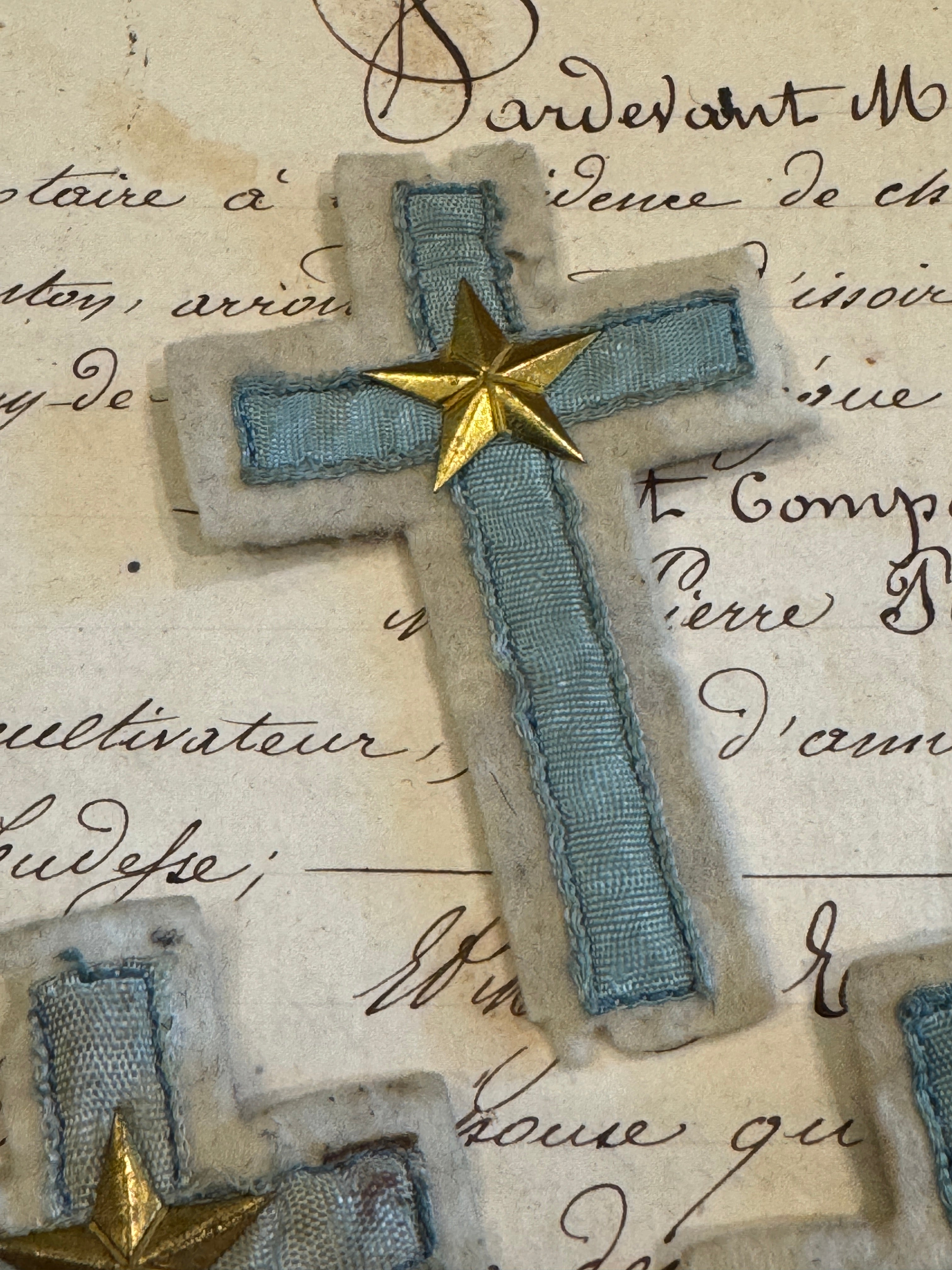 Antique French Agnes Dei Crosses