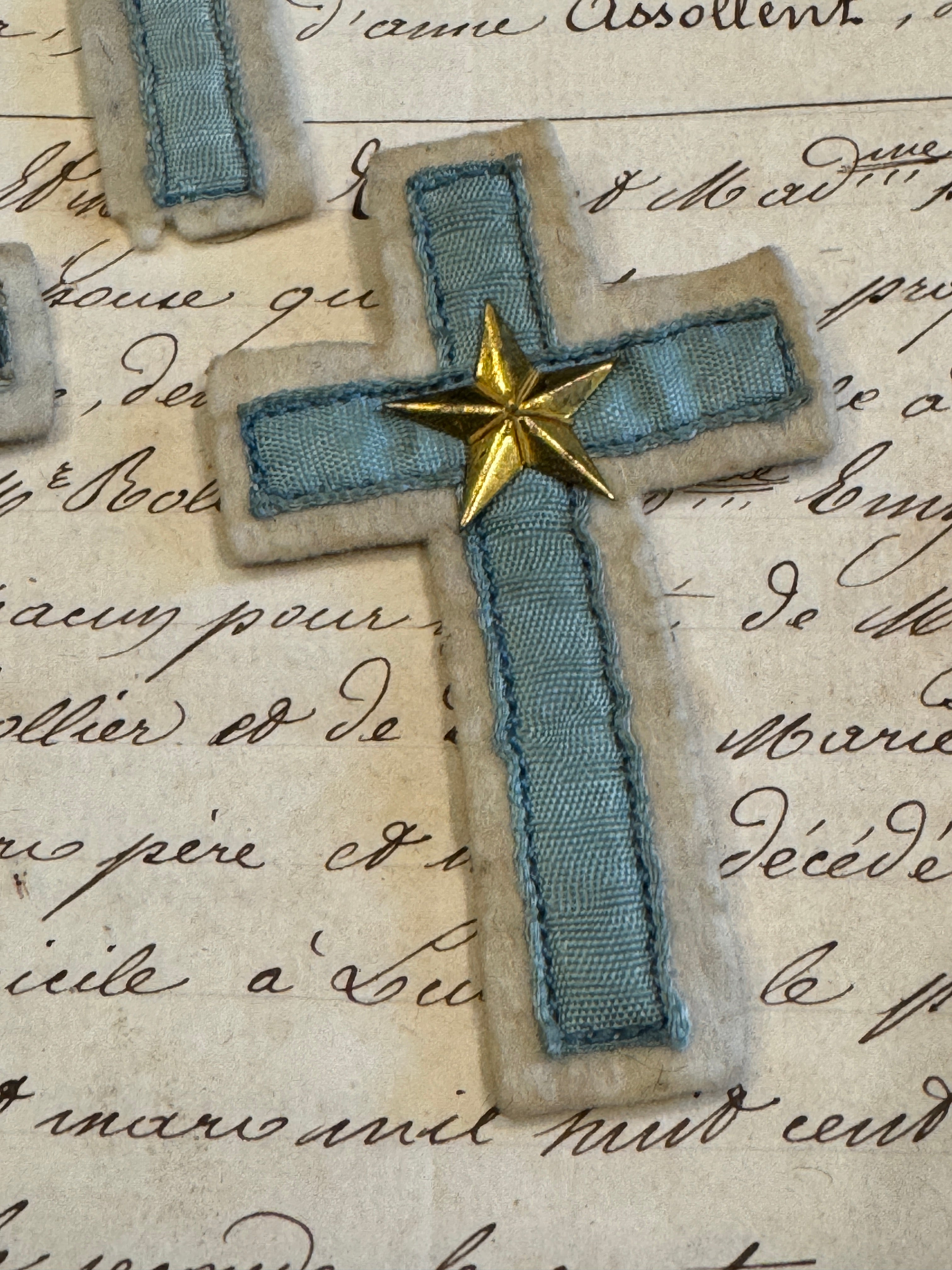 Antique French Agnes Dei Crosses