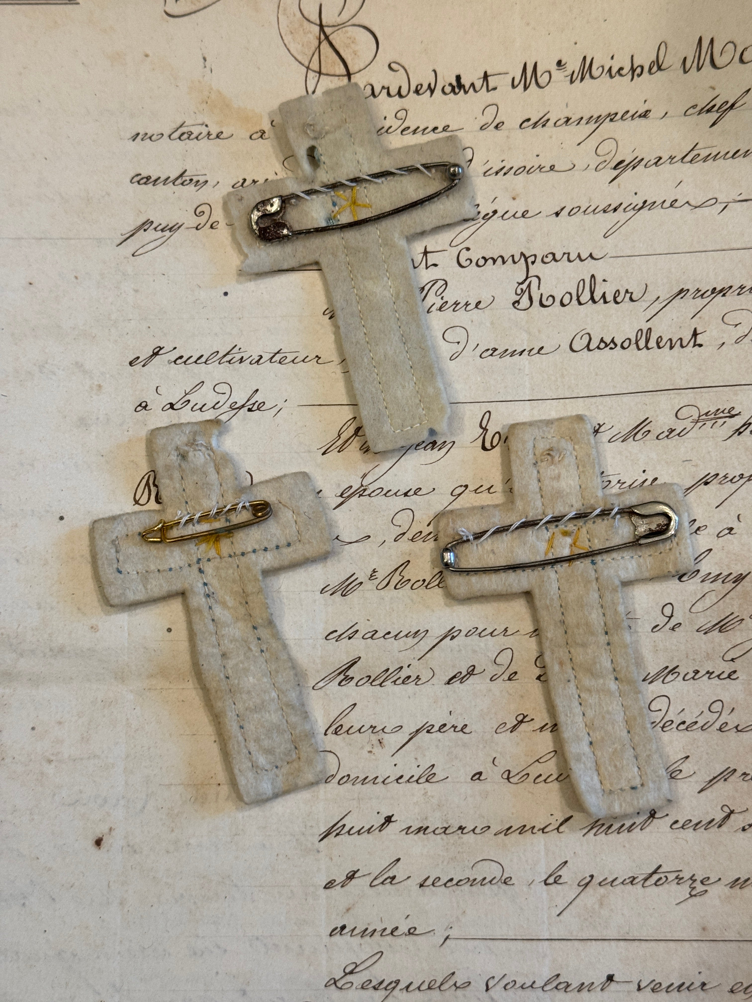 Antique French Agnes Dei Crosses