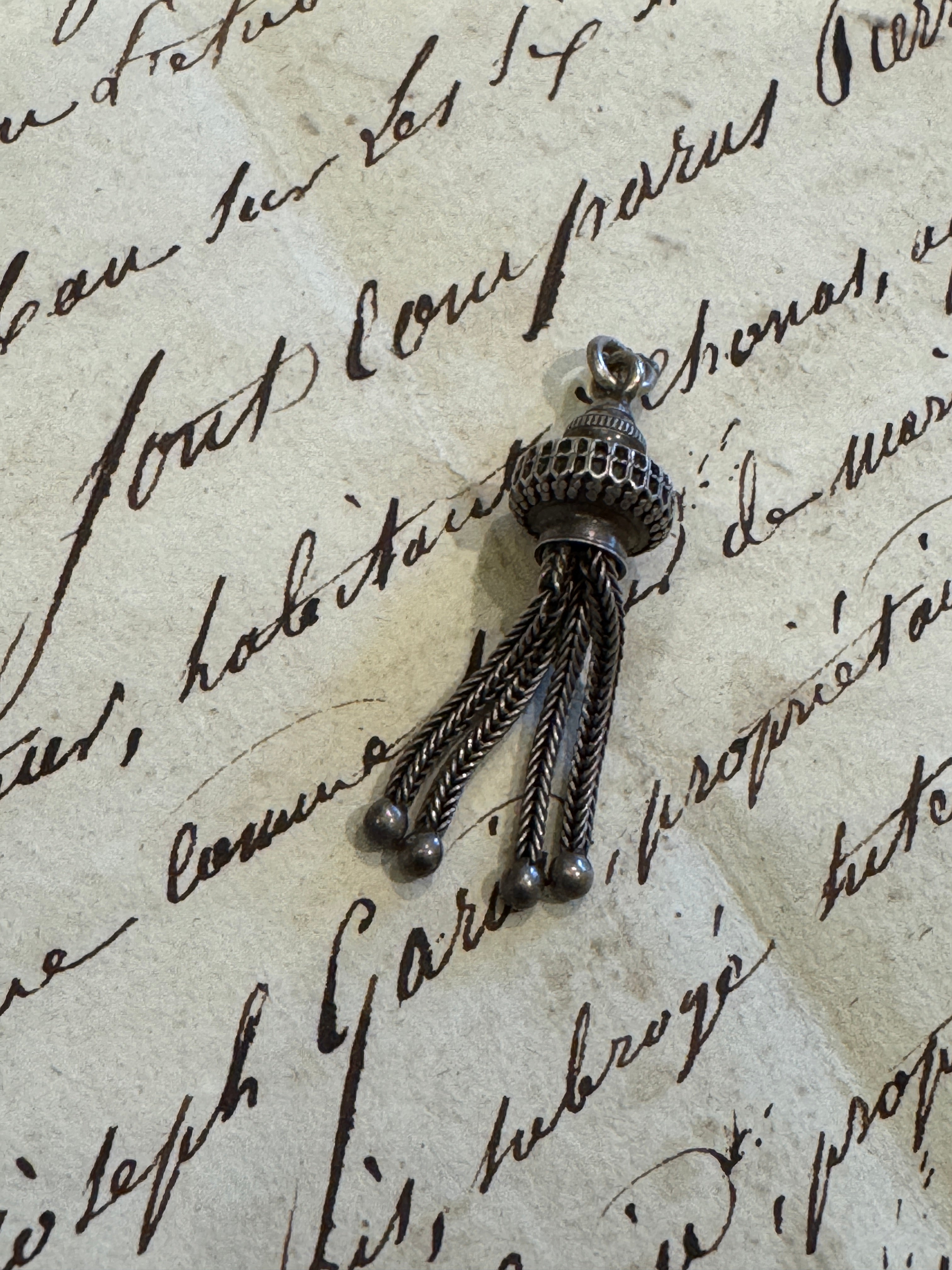 Antique Edwardian Silver Tassel