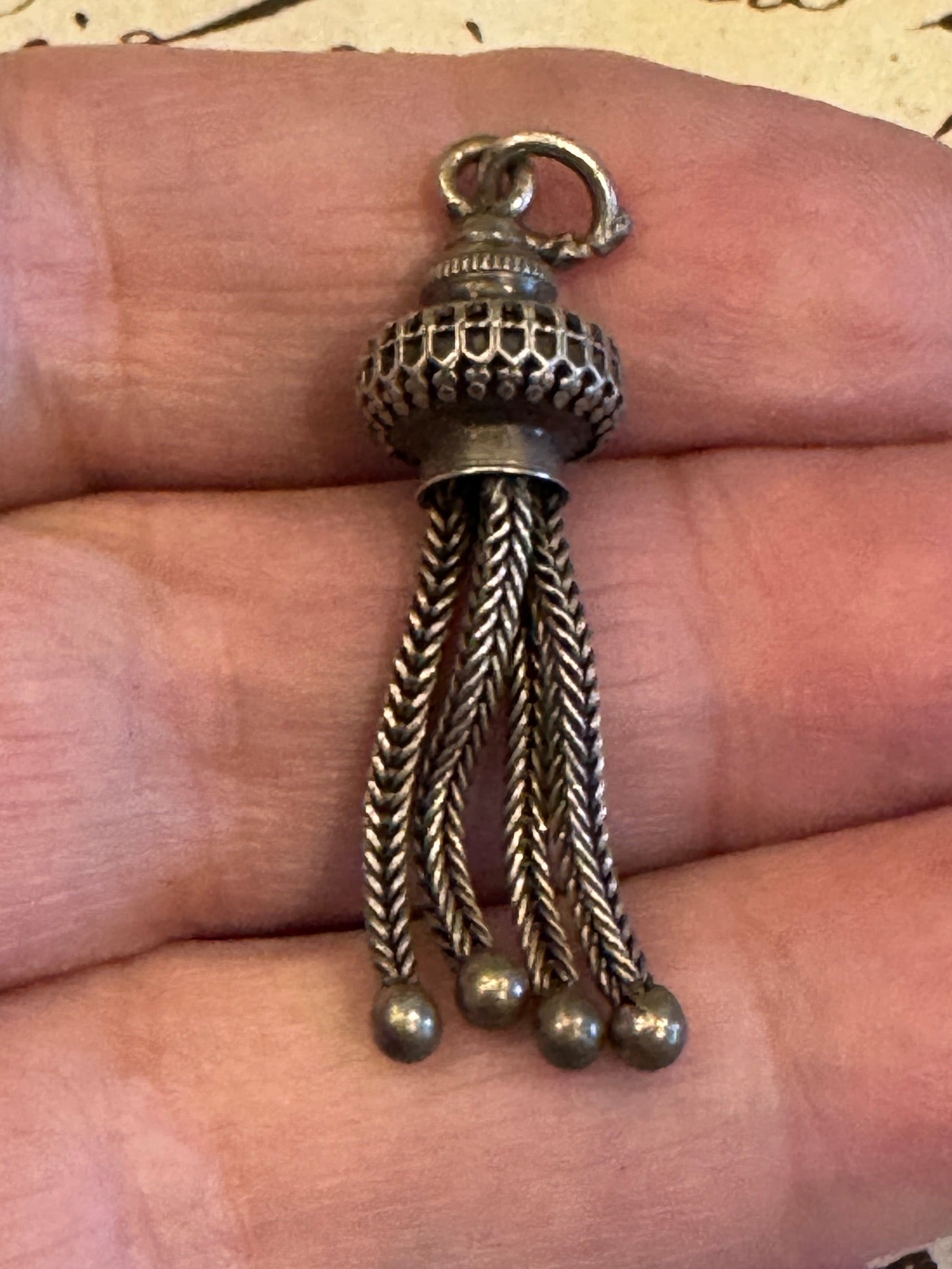 Antique Edwardian Silver Tassel