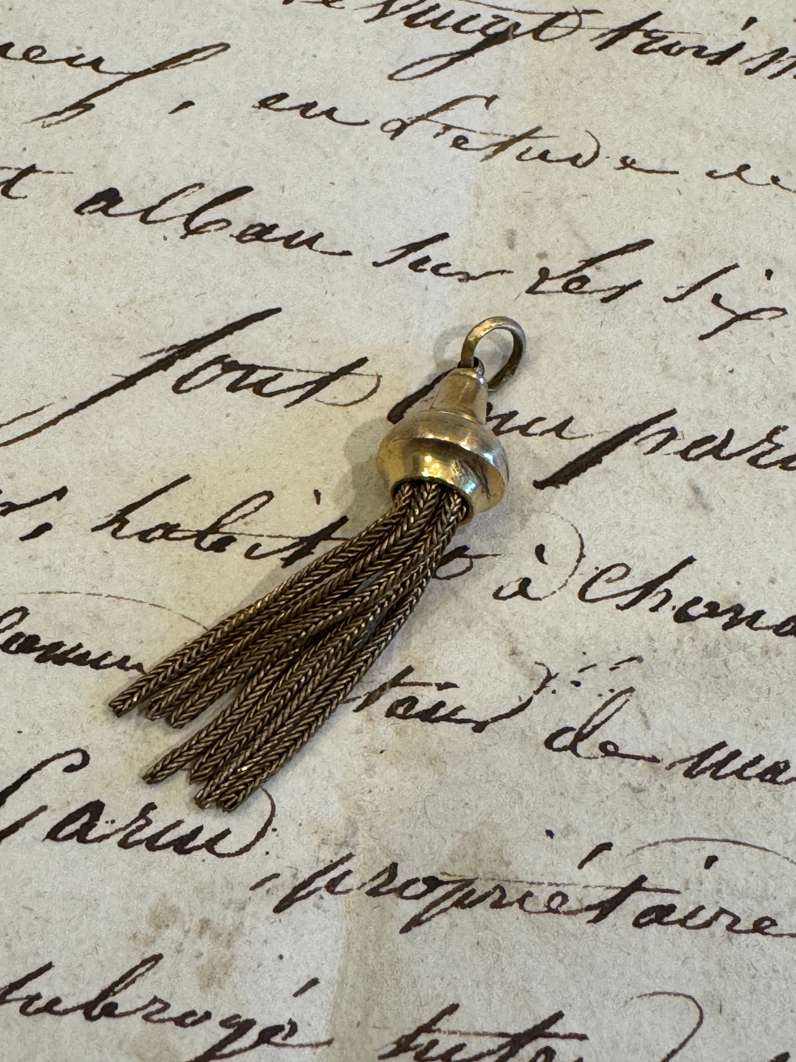 Antique Edwardian Rolled Gold Tassel