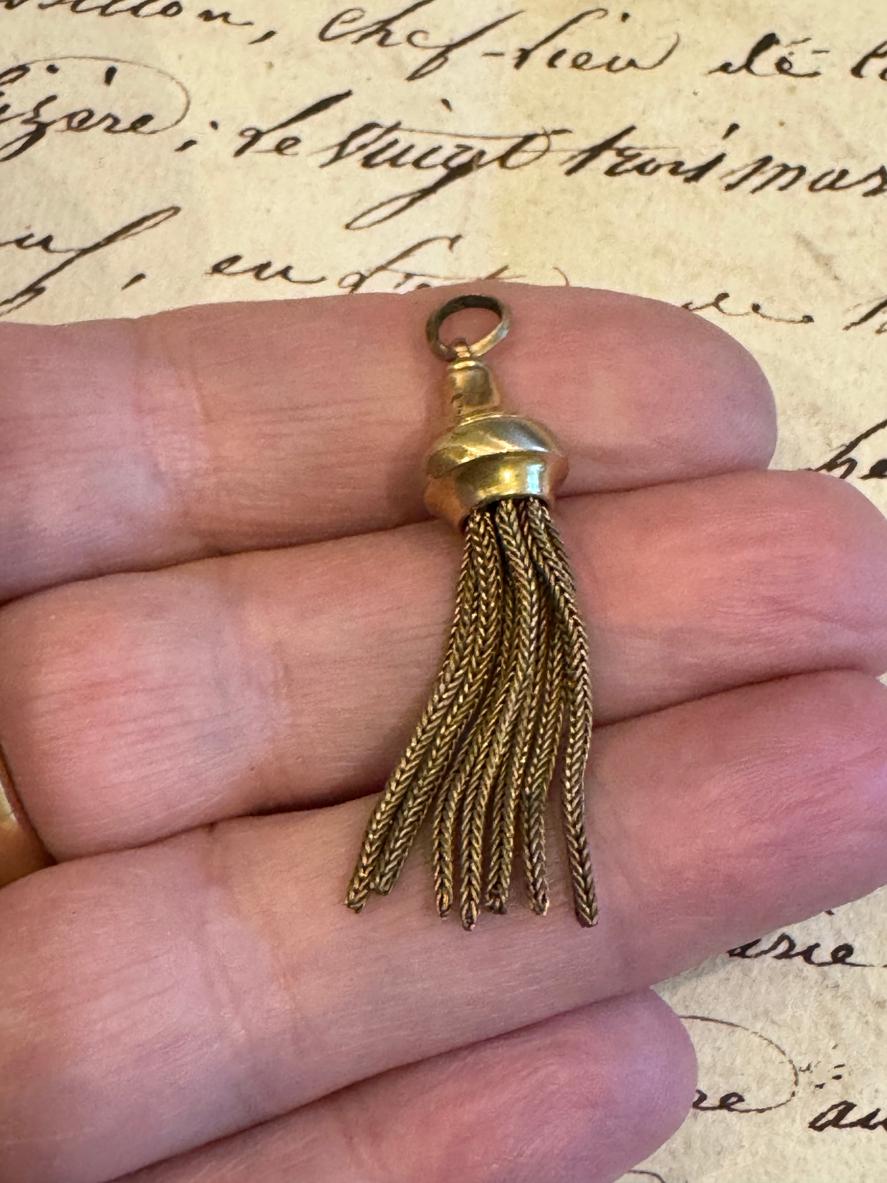 Antique Edwardian Rolled Gold Tassel