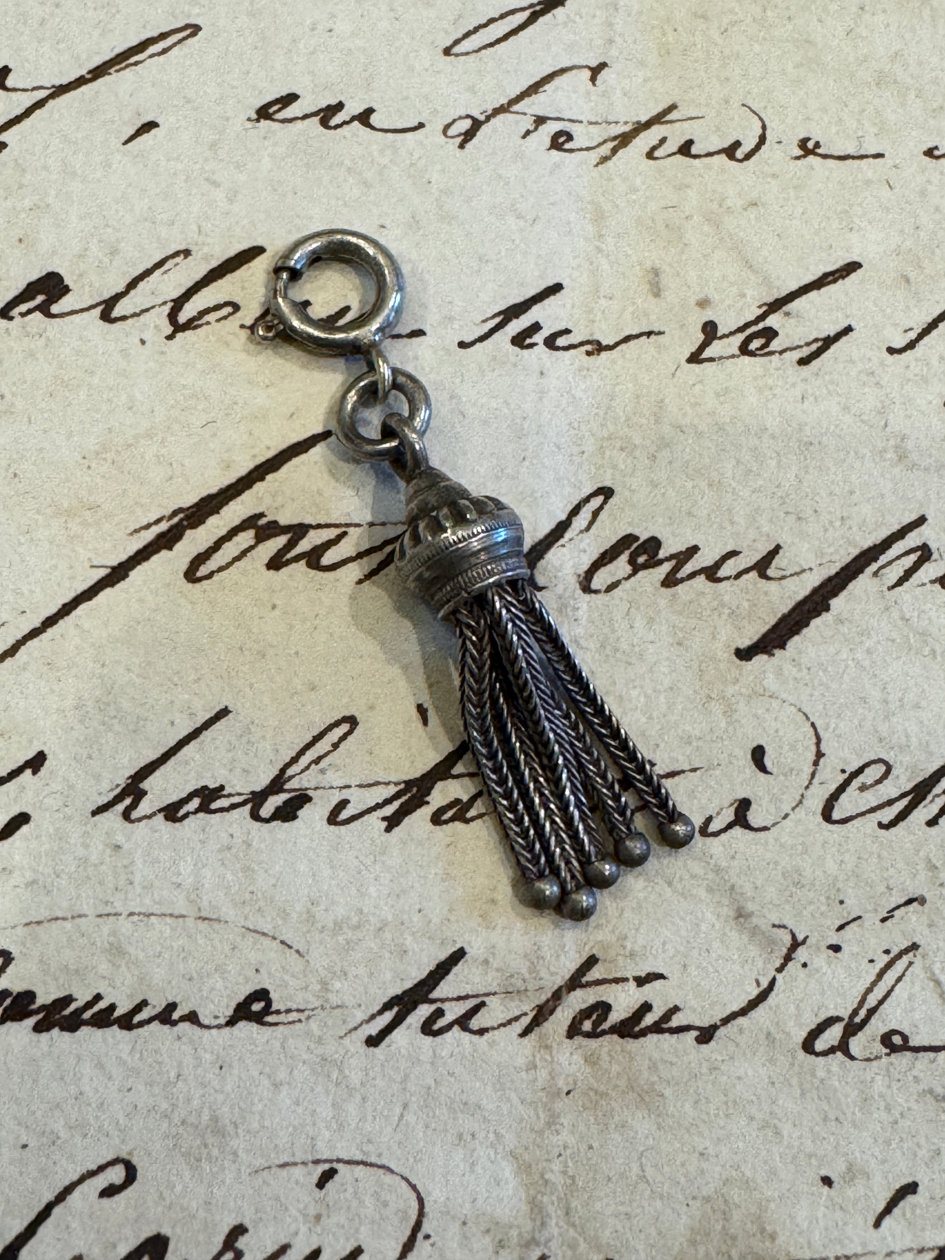 Antique Edwardian Silver Tassel