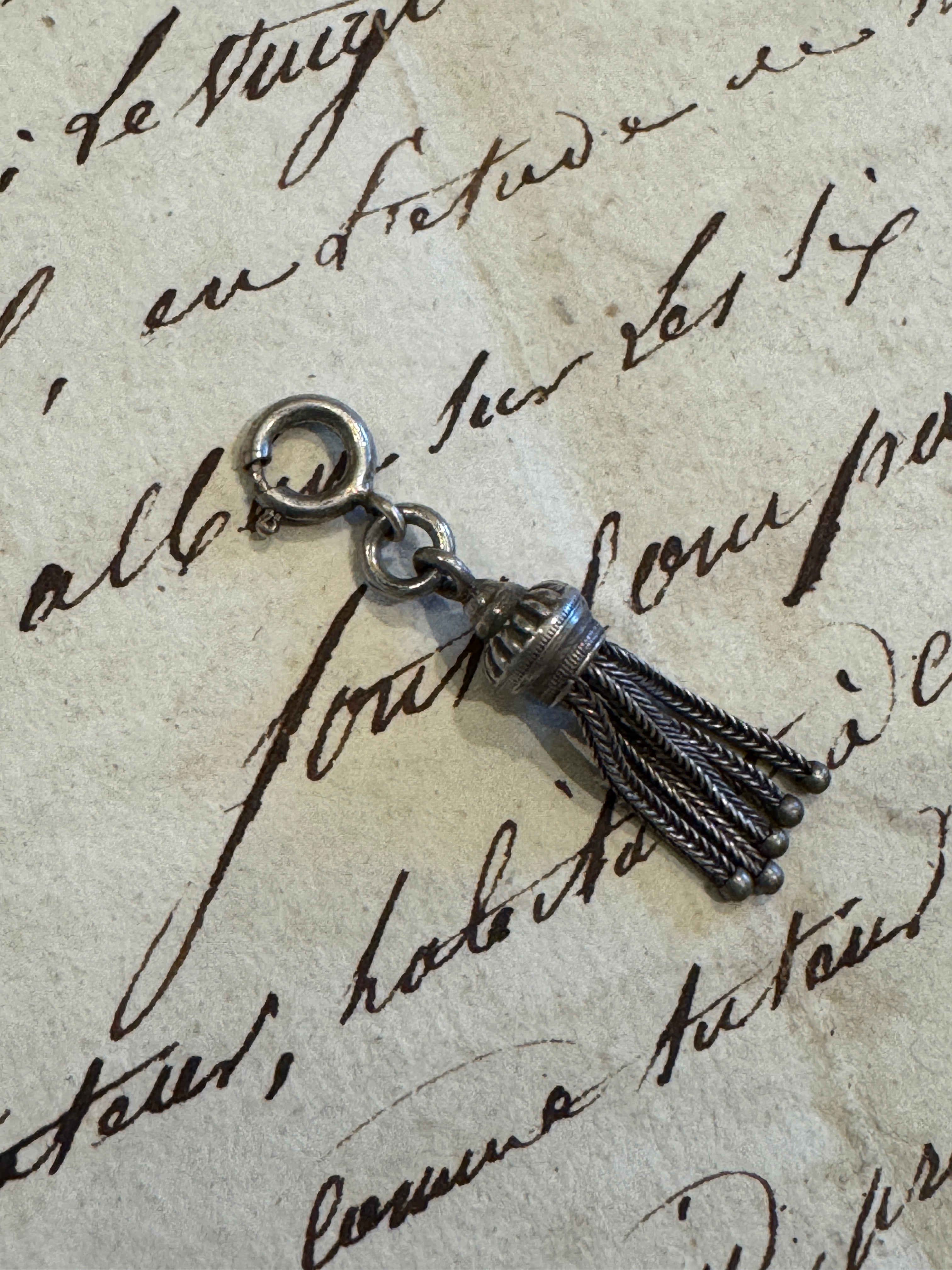 Antique Edwardian Silver Tassel